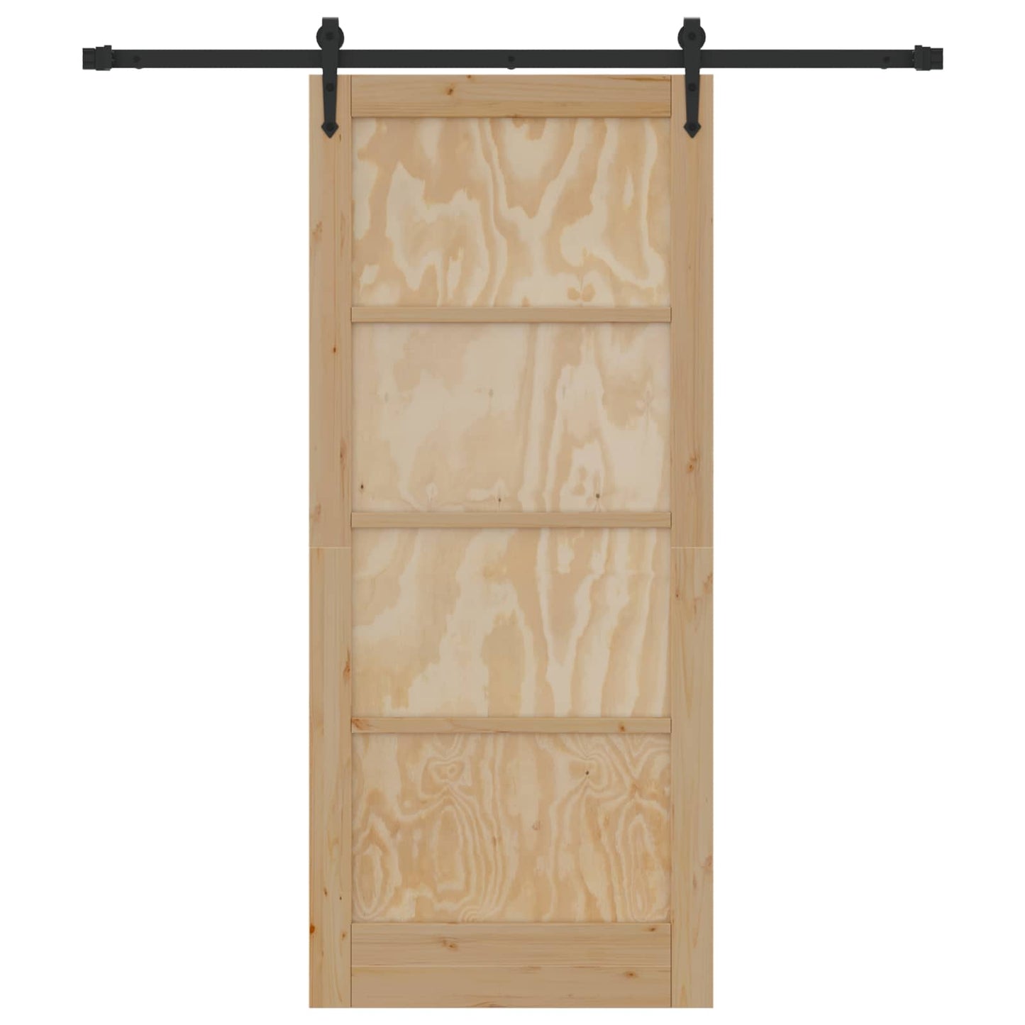 Skyvedør ORKDAL Naturlig og svart 86 x 198,5 cm Heltre furu