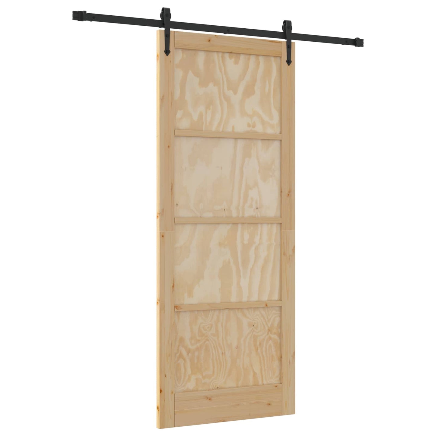 Skyvedør ORKDAL Naturlig og svart 86 x 211 cm Heltre furu