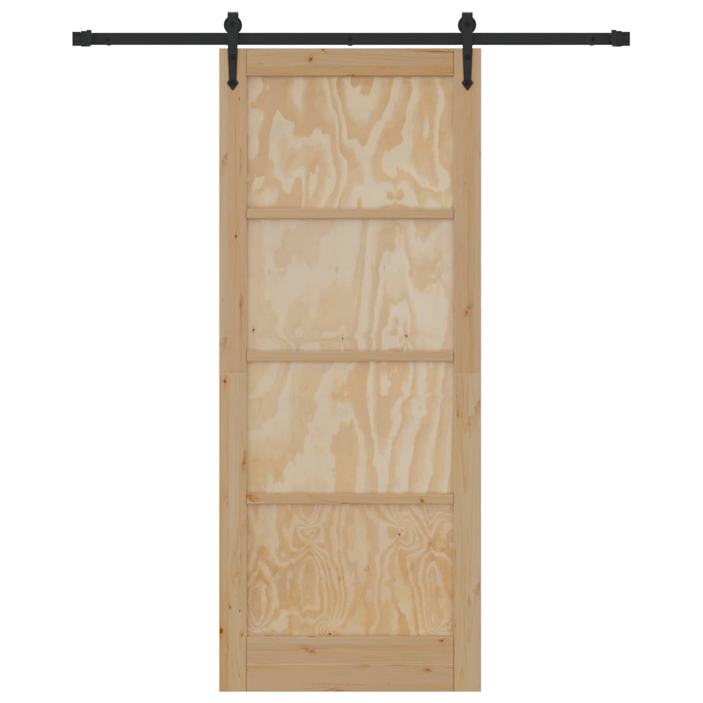 Skyvedør ORKDAL Naturlig og svart 86 x 211 cm Heltre furu