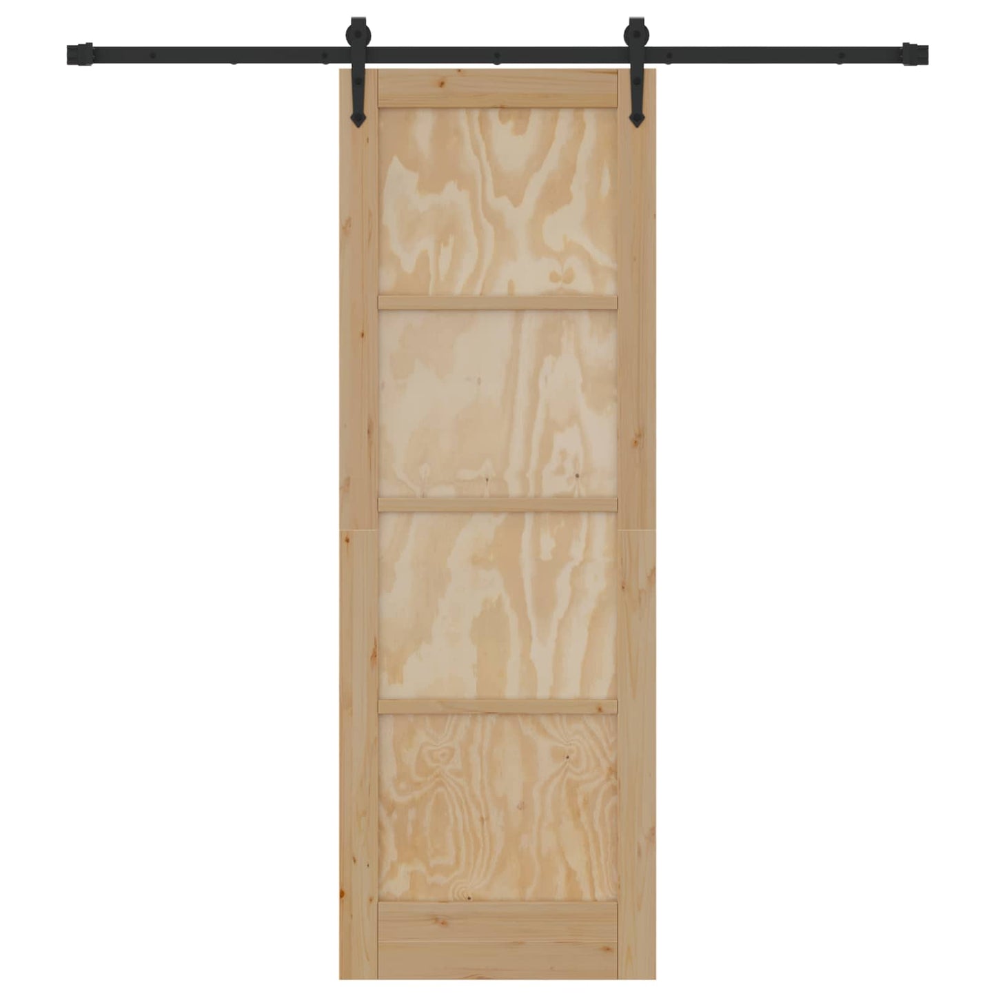 Skyvedør ORKDAL Naturlig og svart 73,5 x 211 cm Heltre furu
