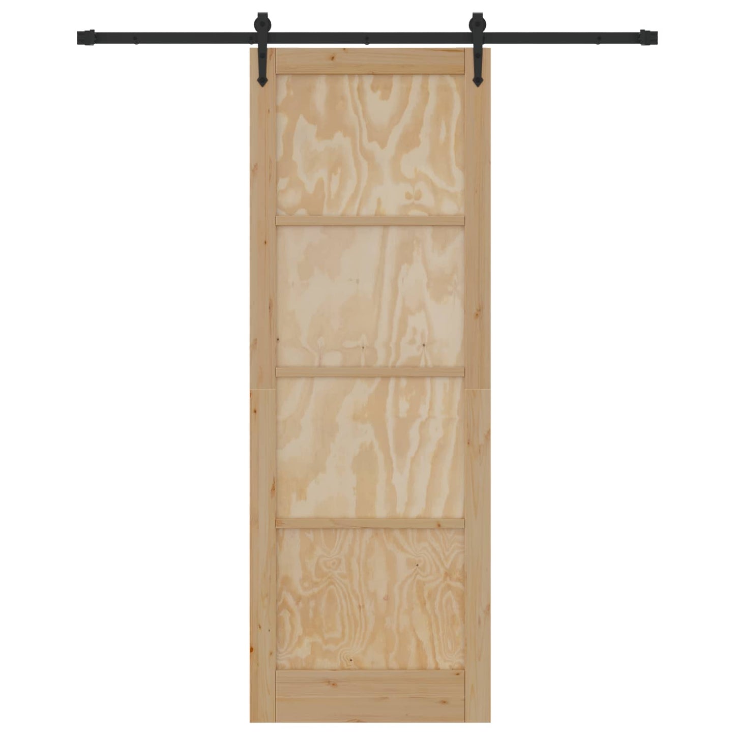 Skyvedør ORKDAL Naturlig og svart 83 x 232 cm Heltre furu