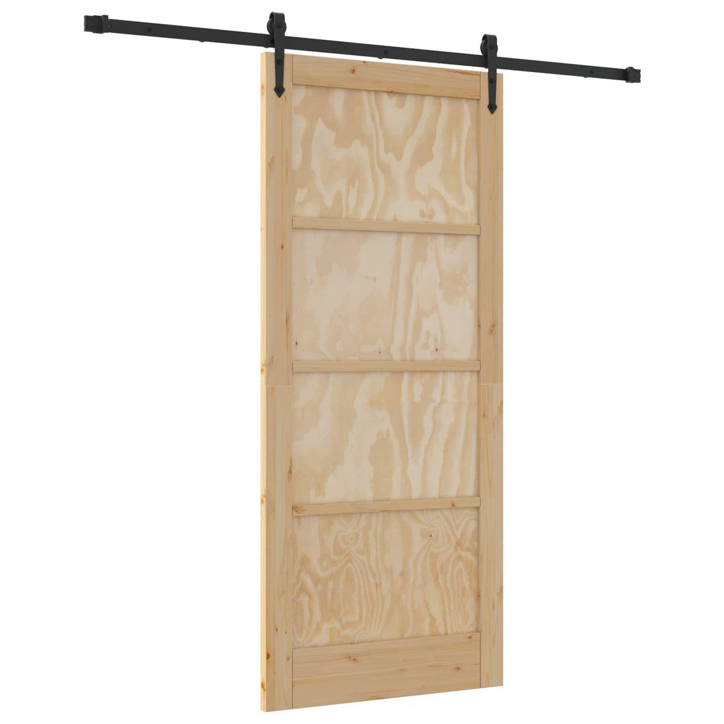 Skyvedør ORKDAL Naturlig og svart 86 x 198,5 cm Heltre furu