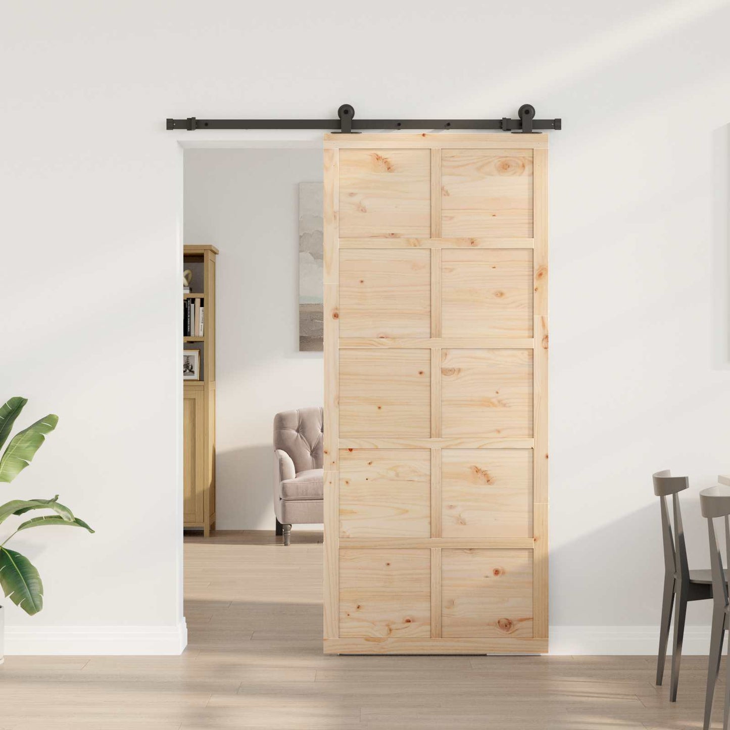 Skyvedør Naturlig 80 x 208 cm Heltre furu