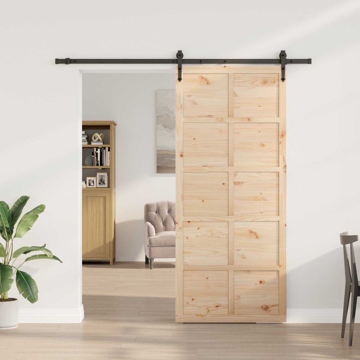 Skyvedør Naturlig 90 x 208 cm Heltre furu