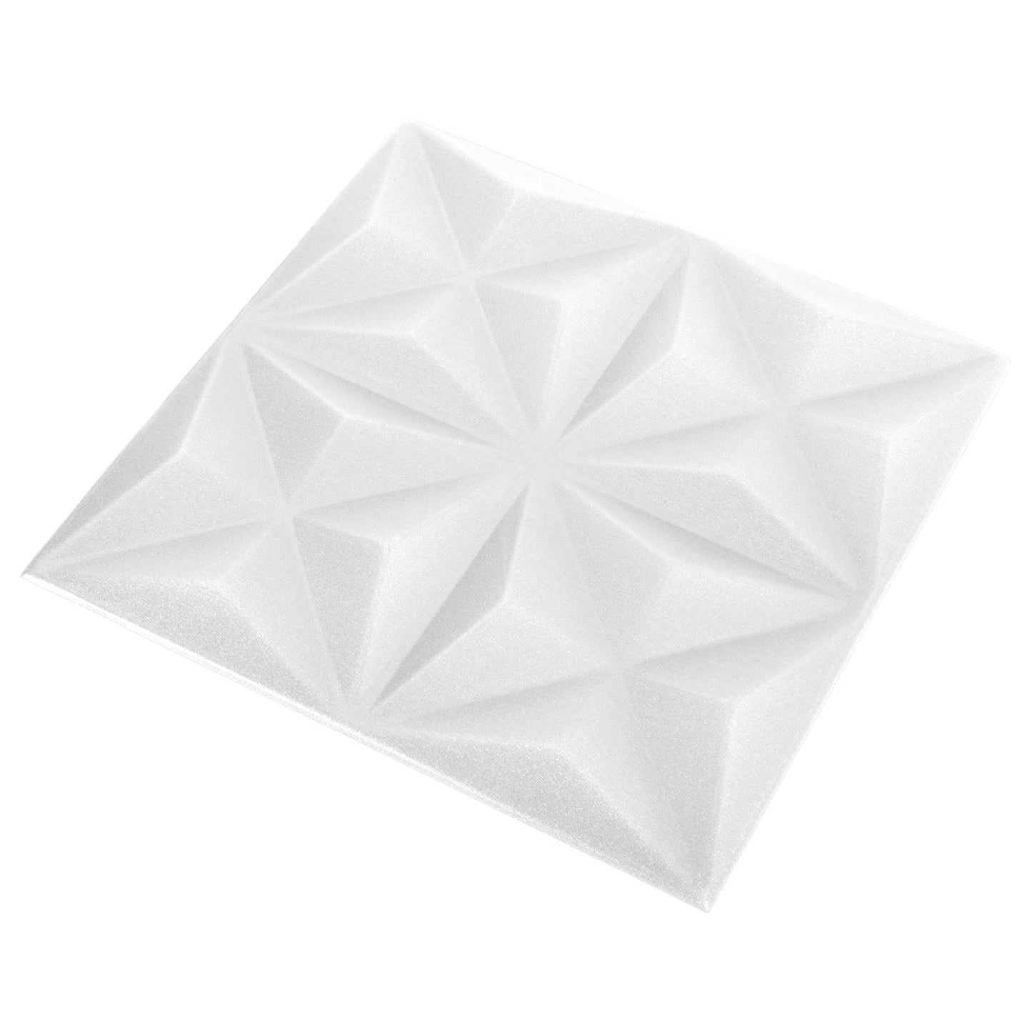 Veggpaneler 24 pcs Origami Hvit 50 x 50 cm XPS Skum