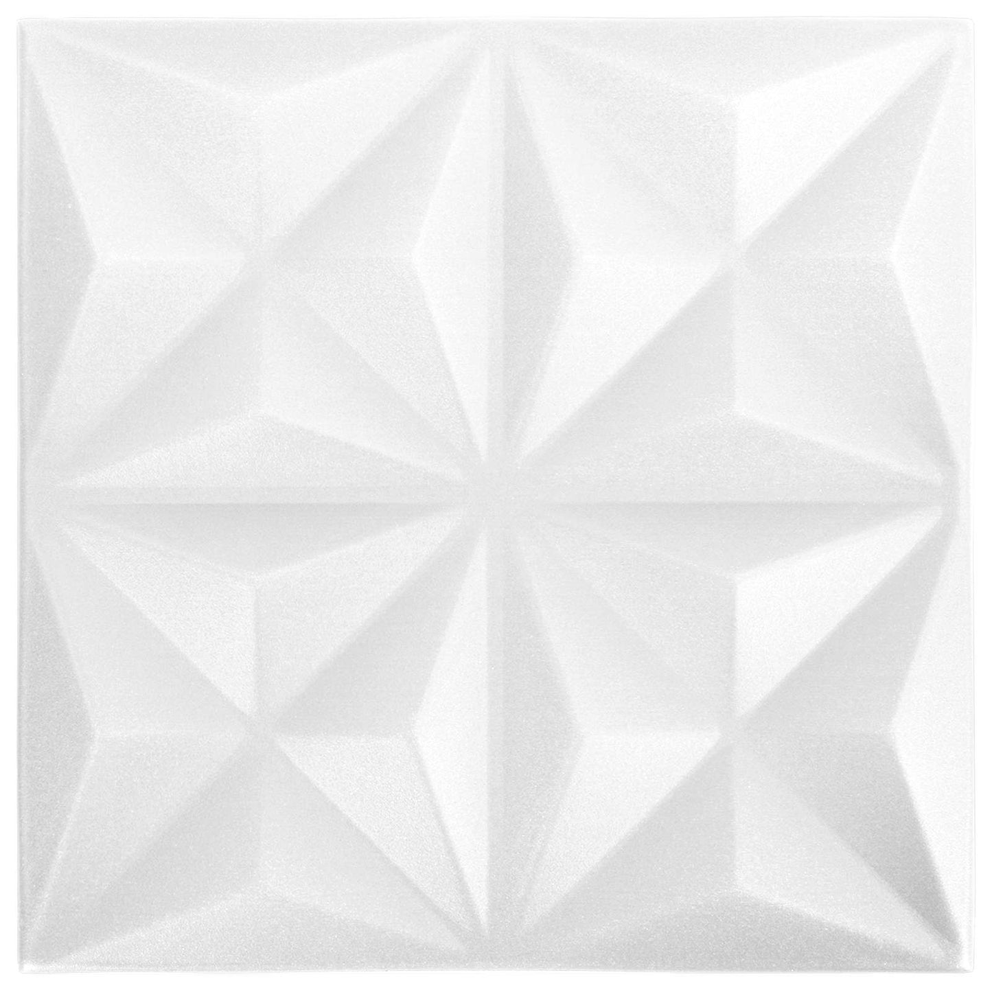 Veggpaneler 24 pcs Origami Hvit 50 x 50 cm XPS Skum