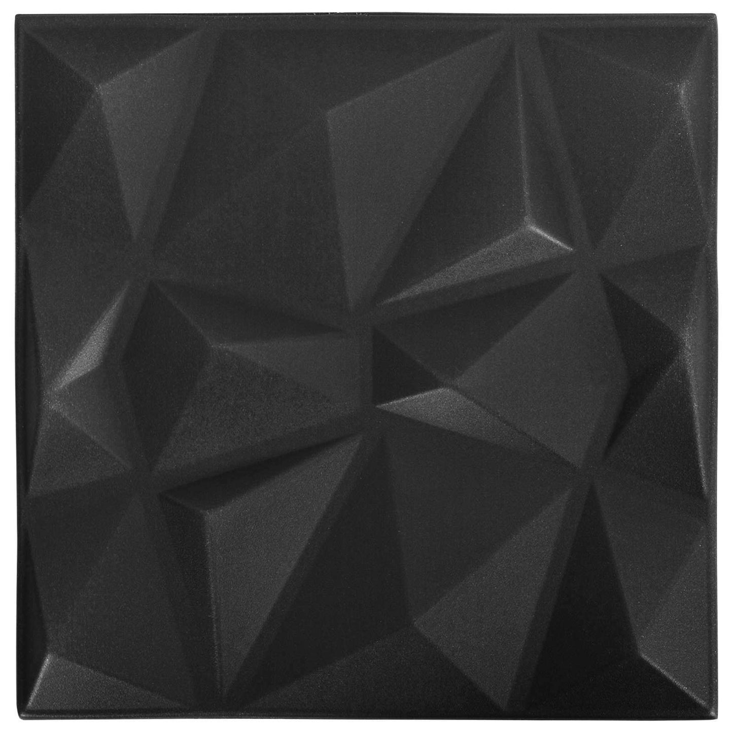 Veggpaneler 24 pcs Diamond Svart 50 x 50 cm XPS Skum