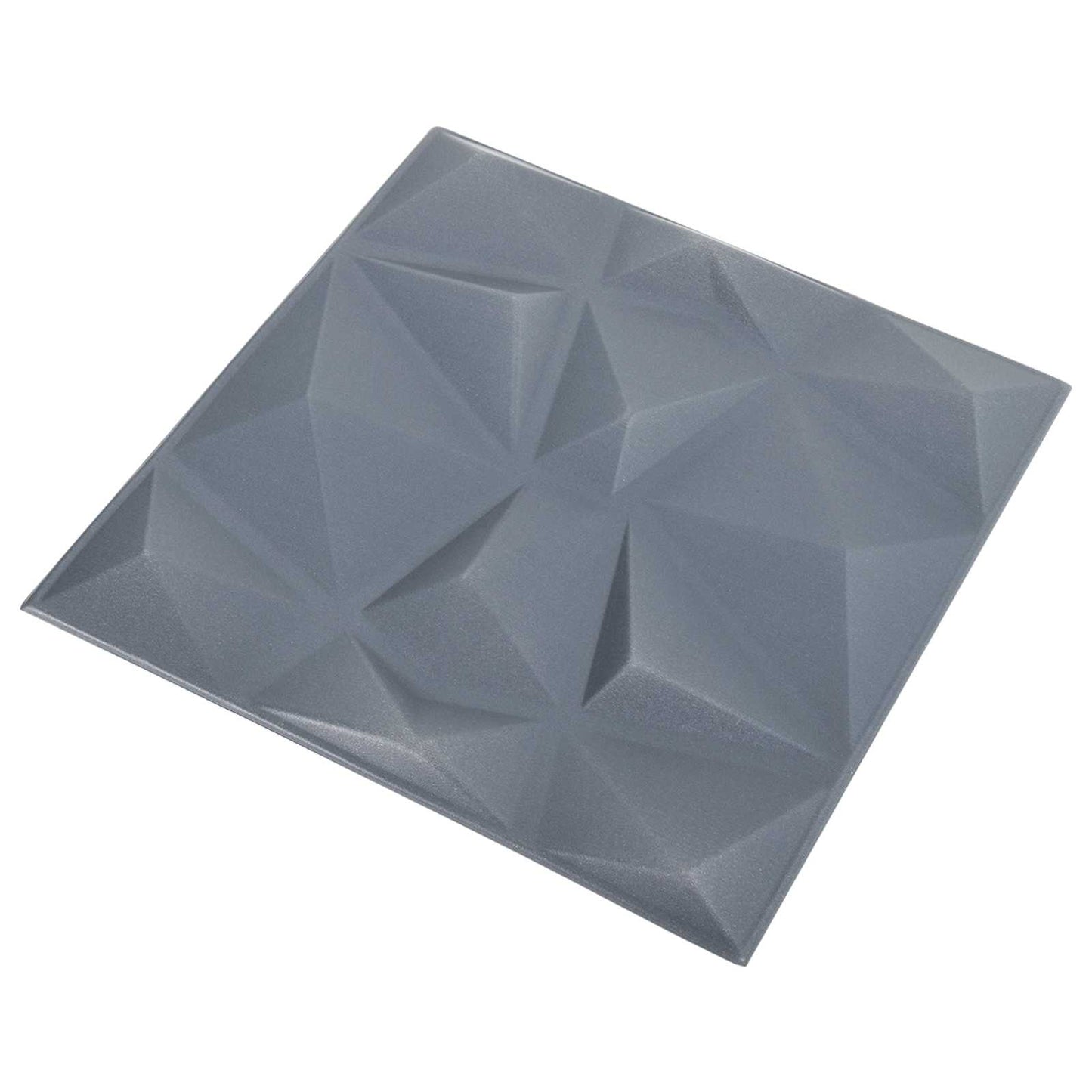 Veggpaneler 24 pcs Diamond Grå 50 x 50 cm XPS Skum