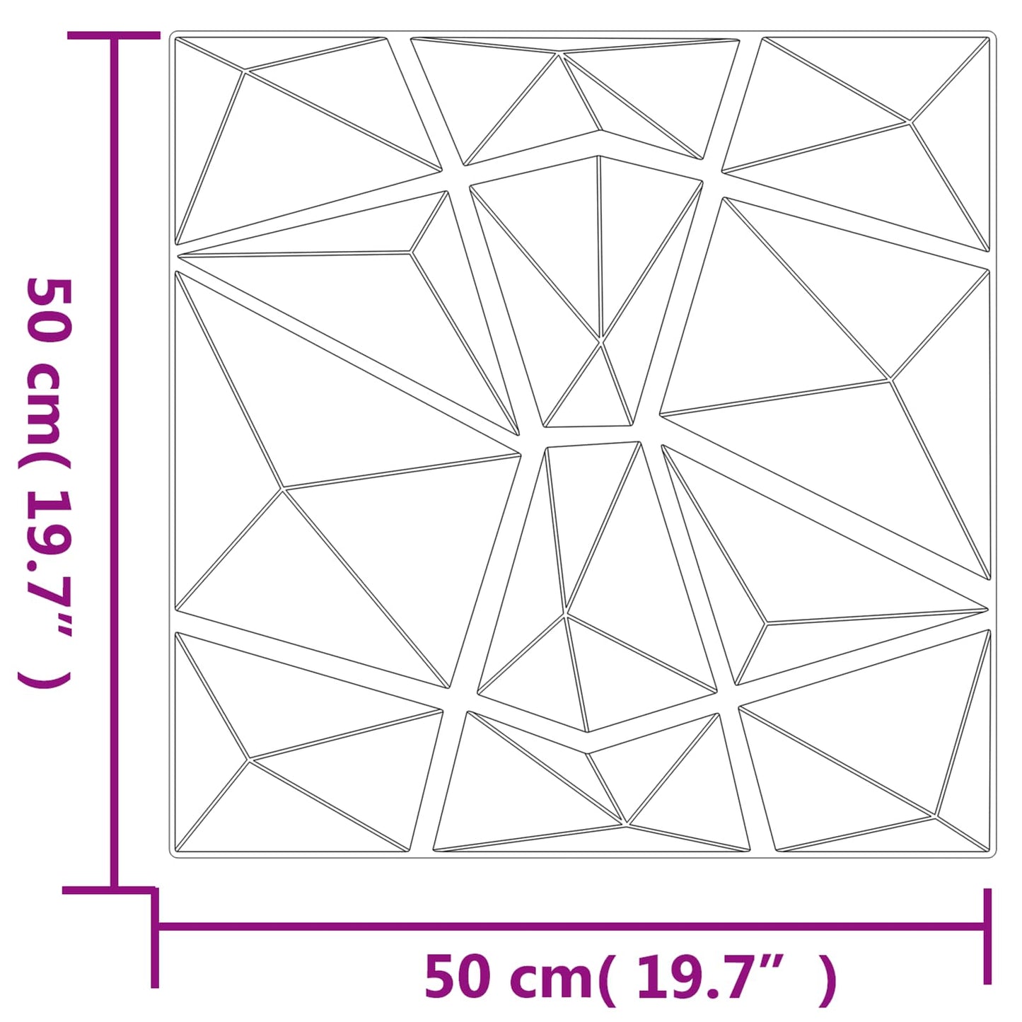 Veggpaneler 48 pcs Betonggrå 50 x 50 cm XPS Skum