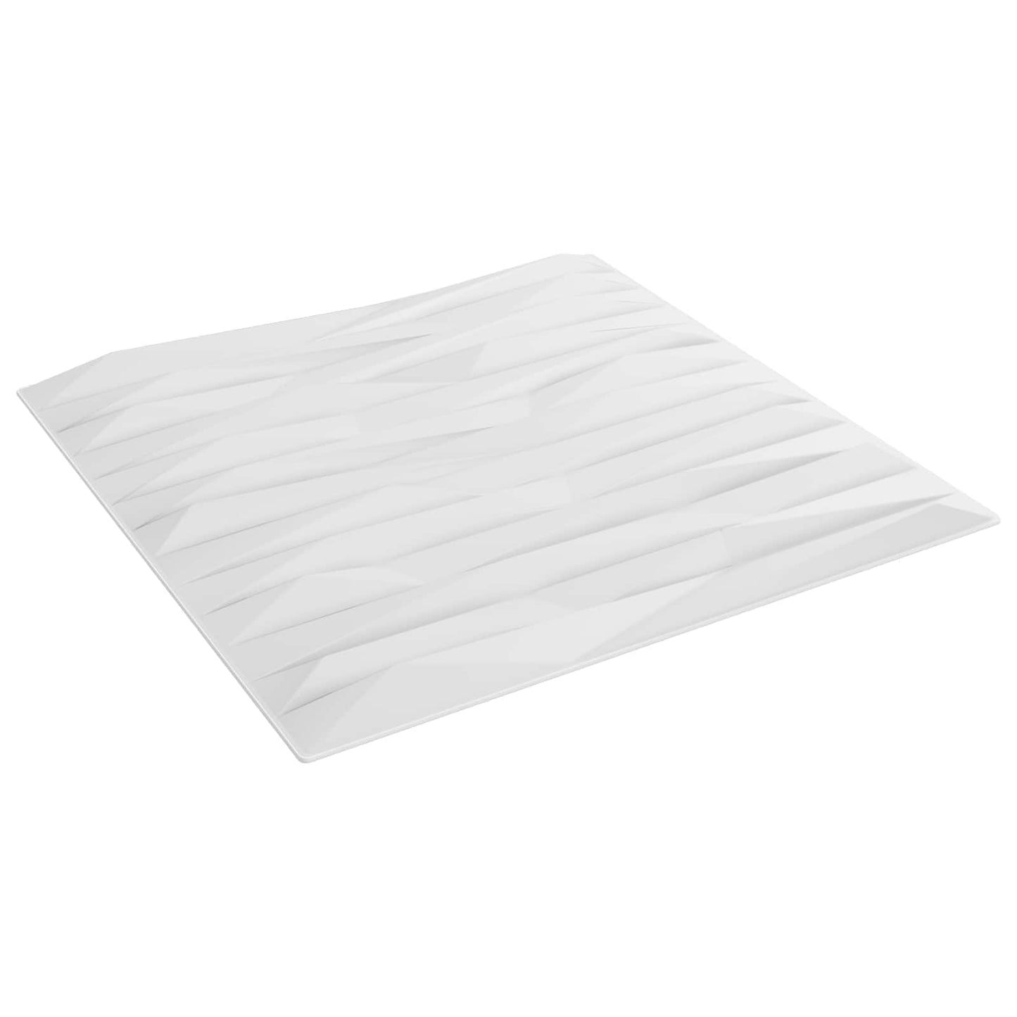 Veggpaneler 48 pcs Hvit Stein 50 x 50 cm XPS Skum