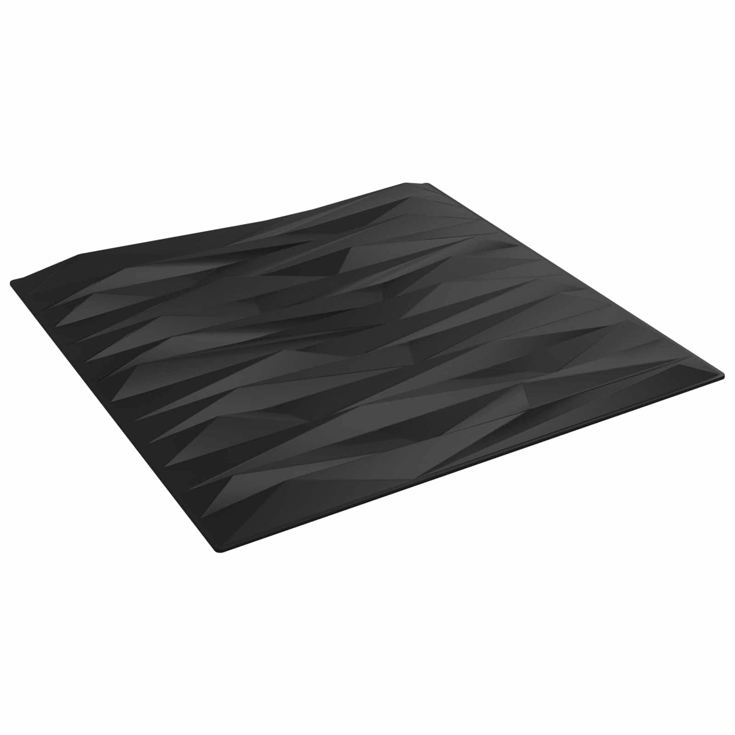 Veggpaneler 48 pcs Svart Stein 50 x 50 cm XPS Skum