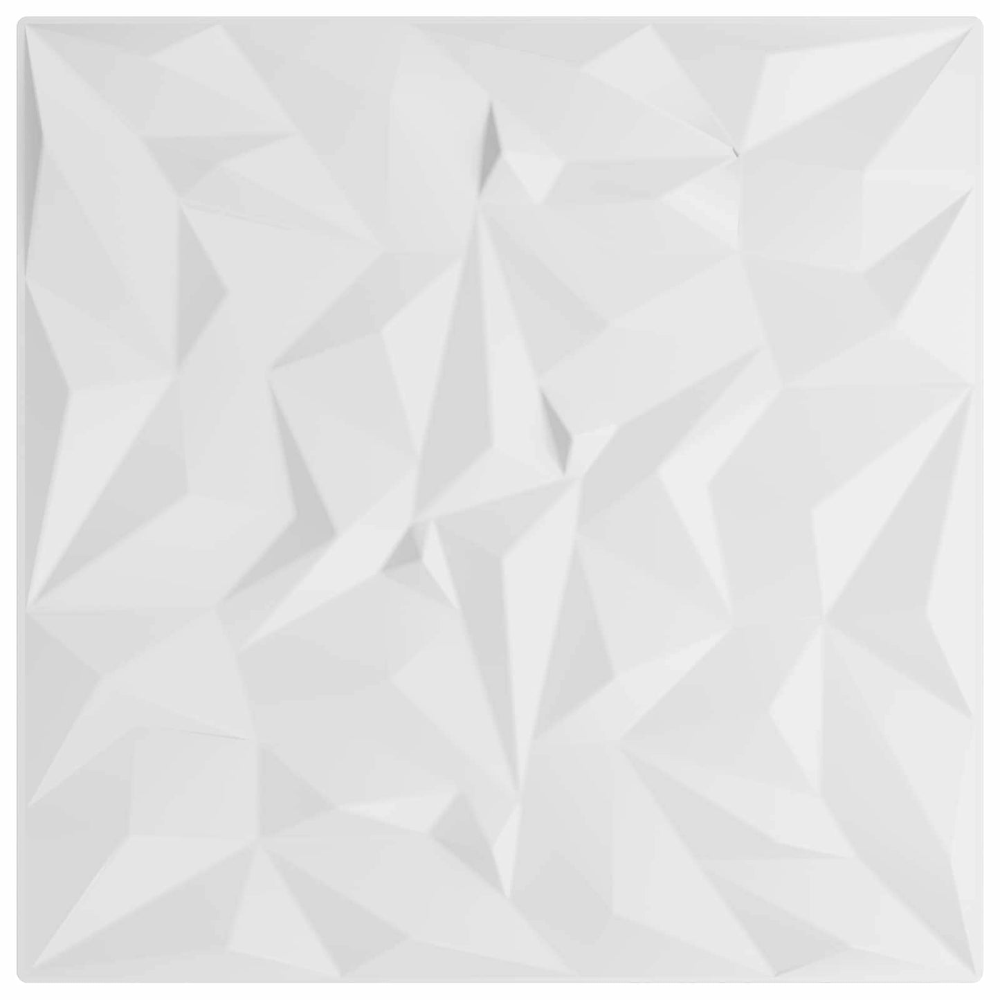 Veggpaneler 24 pcs Hvit 50 x 50 cm XPS Skum