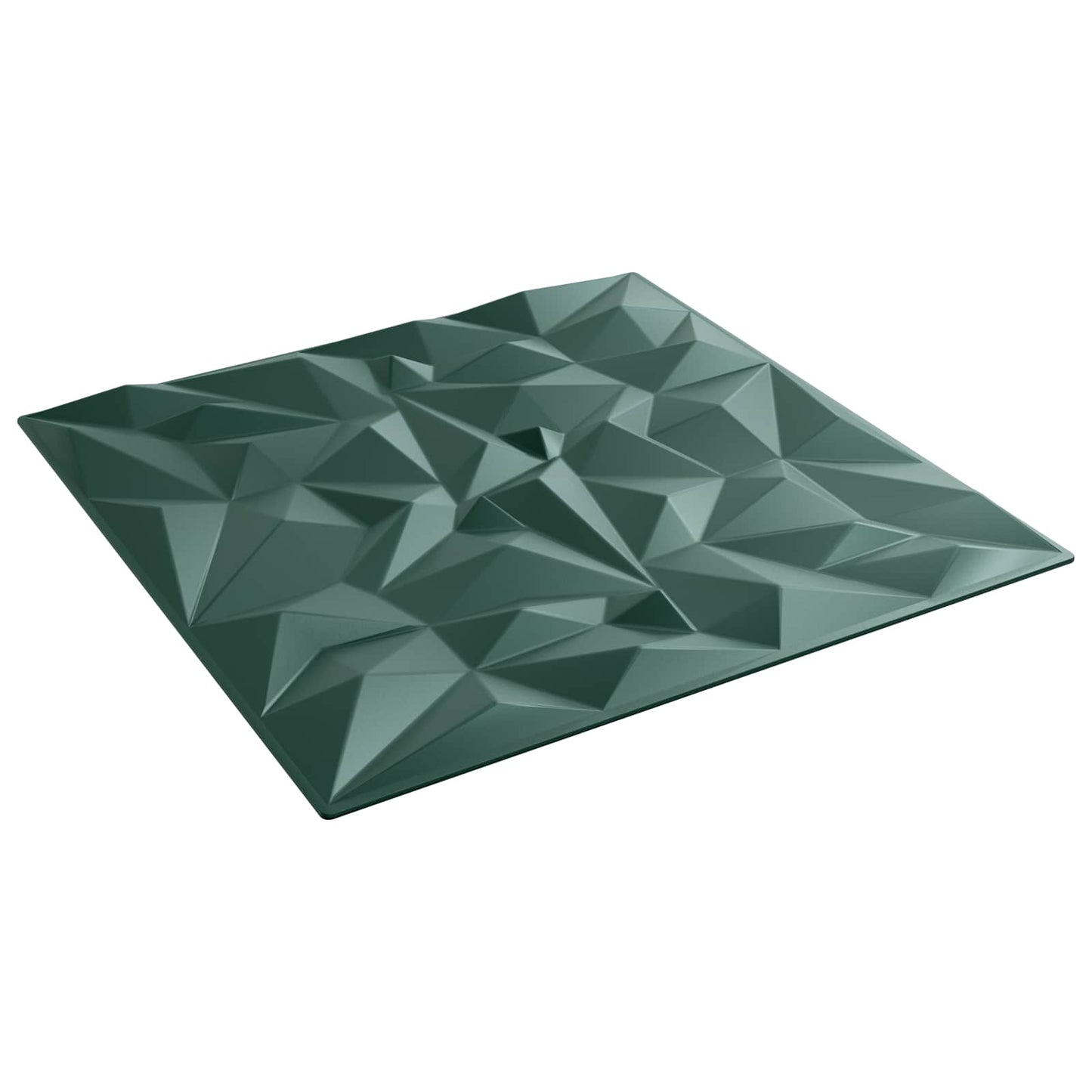 Veggpaneler 12 pcs Amethyst Grønn 50 x 50 cm XPS Skum