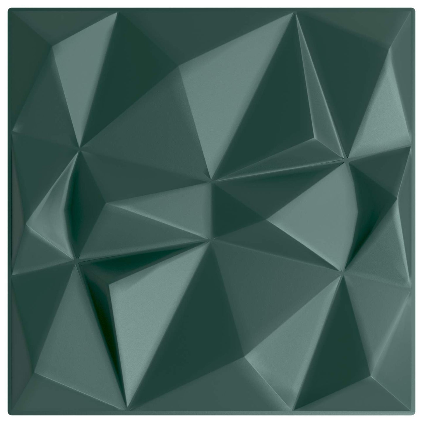 Veggpaneler 12 pcs Diamond Grønn 50 x 50 cm XPS Skum