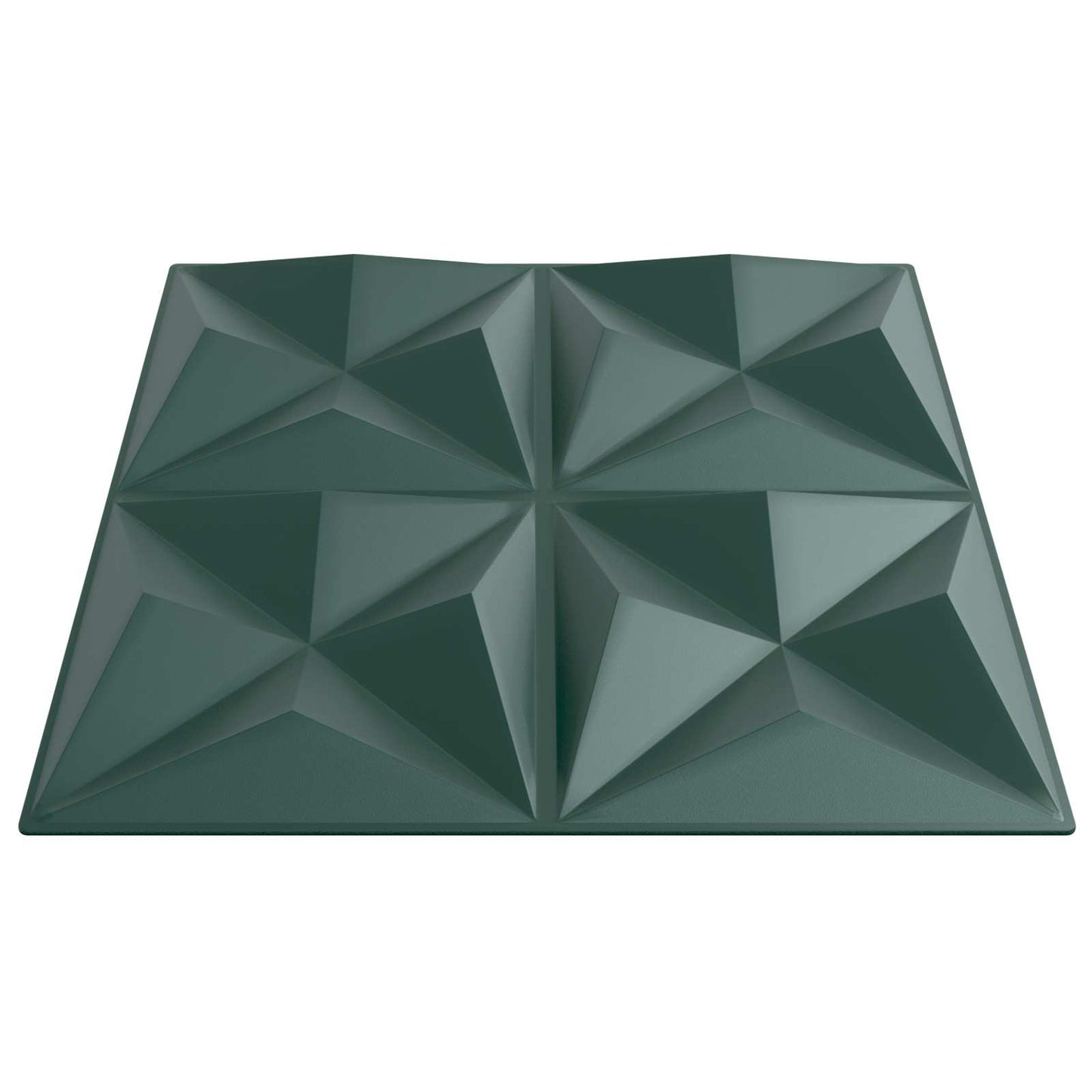 Veggpaneler 12 pcs Origami Grønn 50 x 50 cm XPS Skum