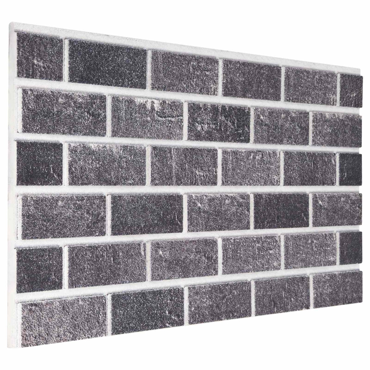 Veggpaneler 10 pcs Svart og Grå 100 x 50 cm EPS Skum