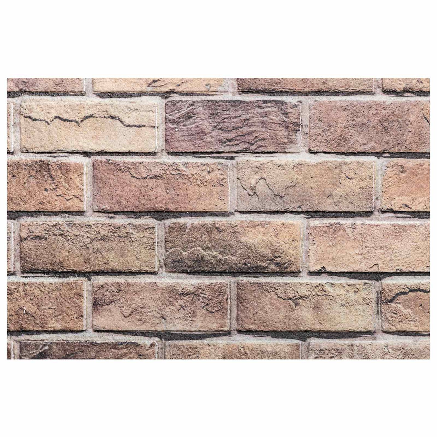 Veggpaneler 10 pcs Brun og Grå 100 x 50 cm EPS Skum