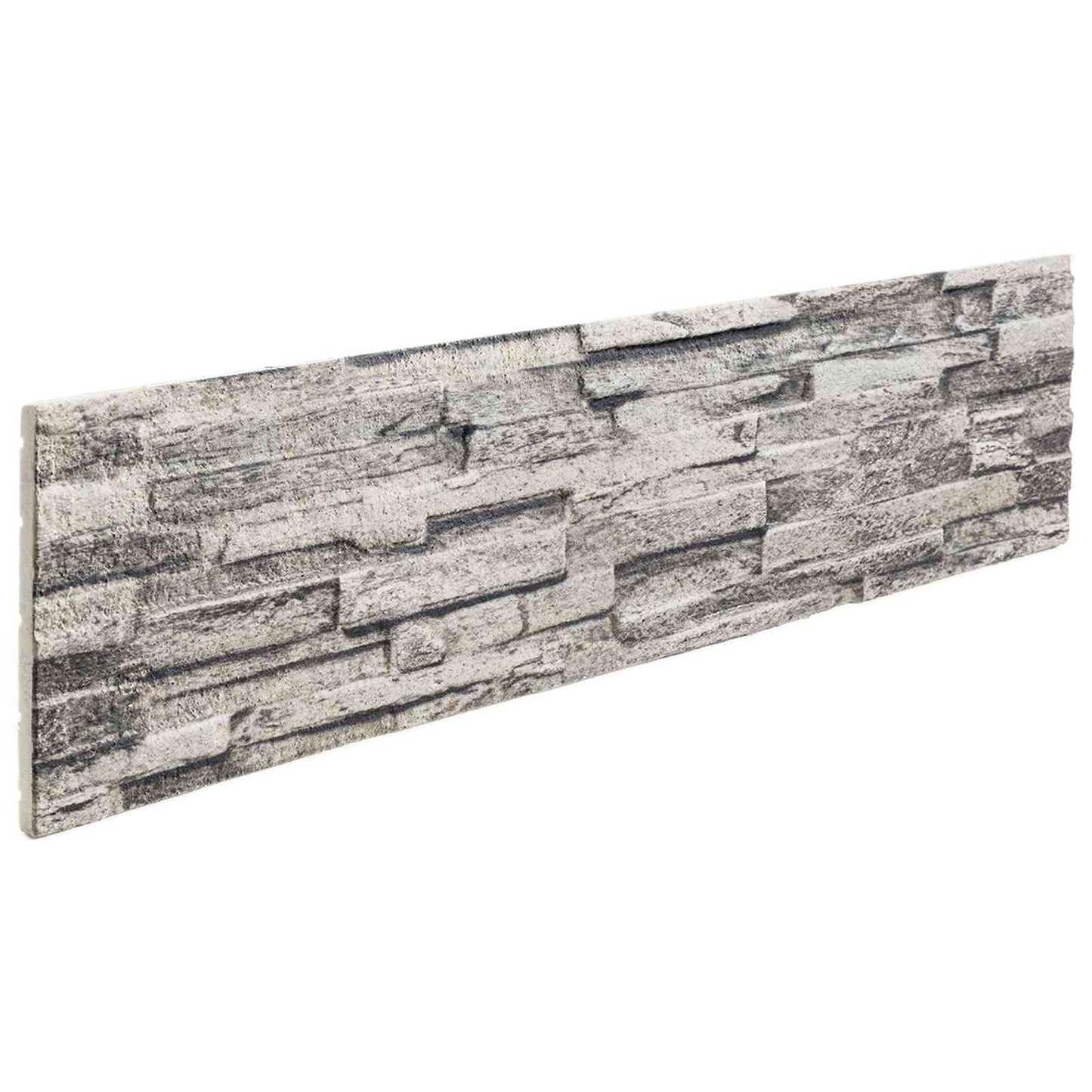 Veggpaneler 10 pcs Lysegrå 100 x 25 cm EPS Skum