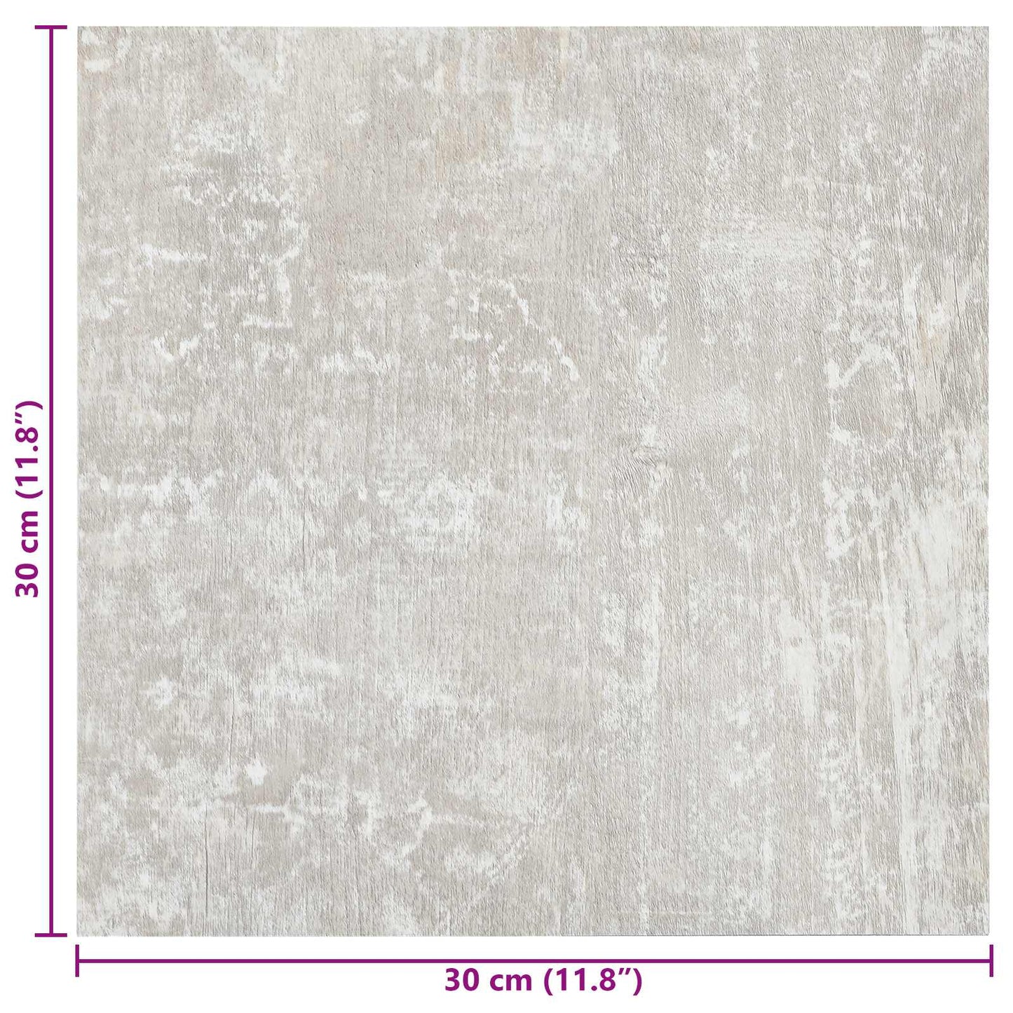 Selvheftende Gulvplanker 30,5 x 30,5 cm 20 pcs PVC Lysegrå