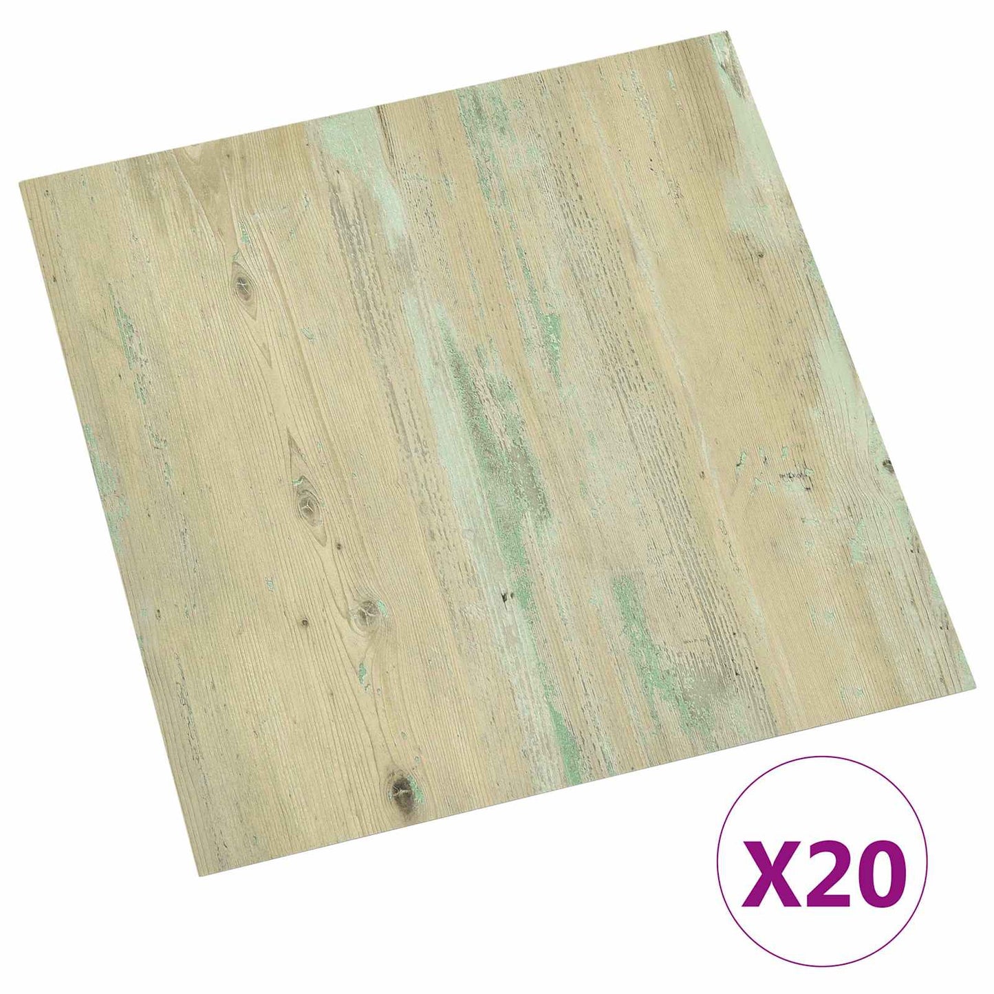 Selvheftende Gulvplanker 30,5 x 30,5 cm 20 pcs PVC Lys Brun