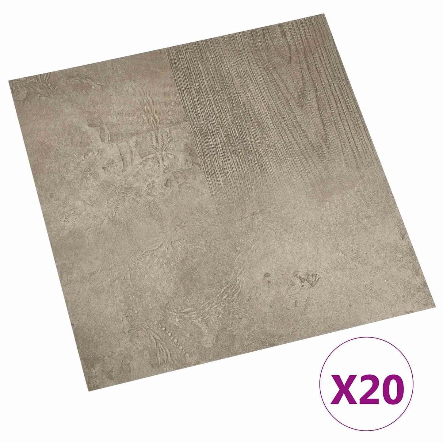 Selvheftende Gulvplanker 30,5 x 30,5 cm 20 pcs PVC
