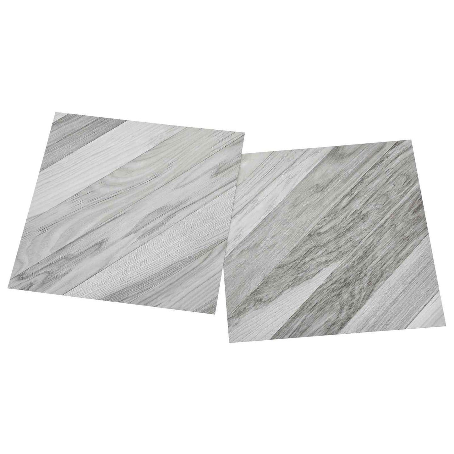 Selvheftende Gulvplanker 30,5 x 30,5 cm 20 pcs PVC Grå Stripet
