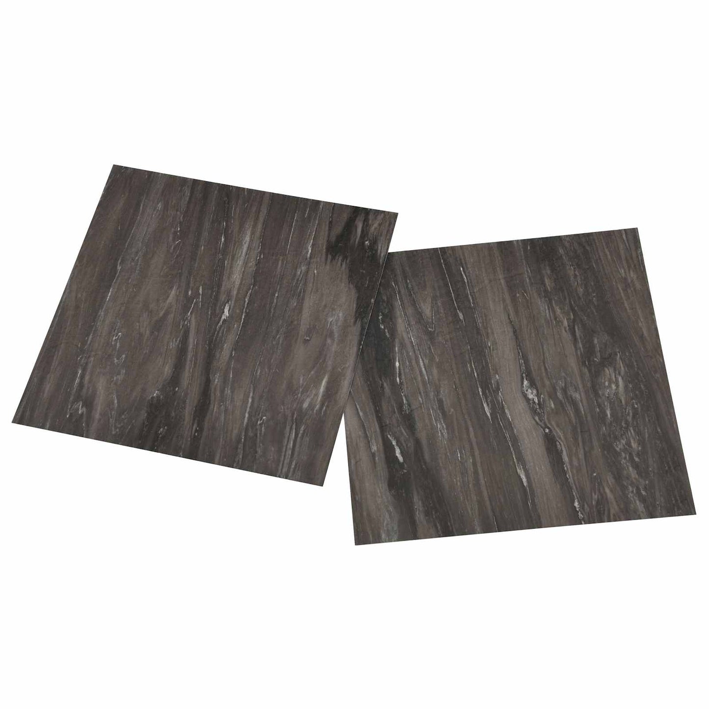 Selvheftende Gulvplanker 30,5 x 30,5 cm 20 pcs PVC Mørkegrå