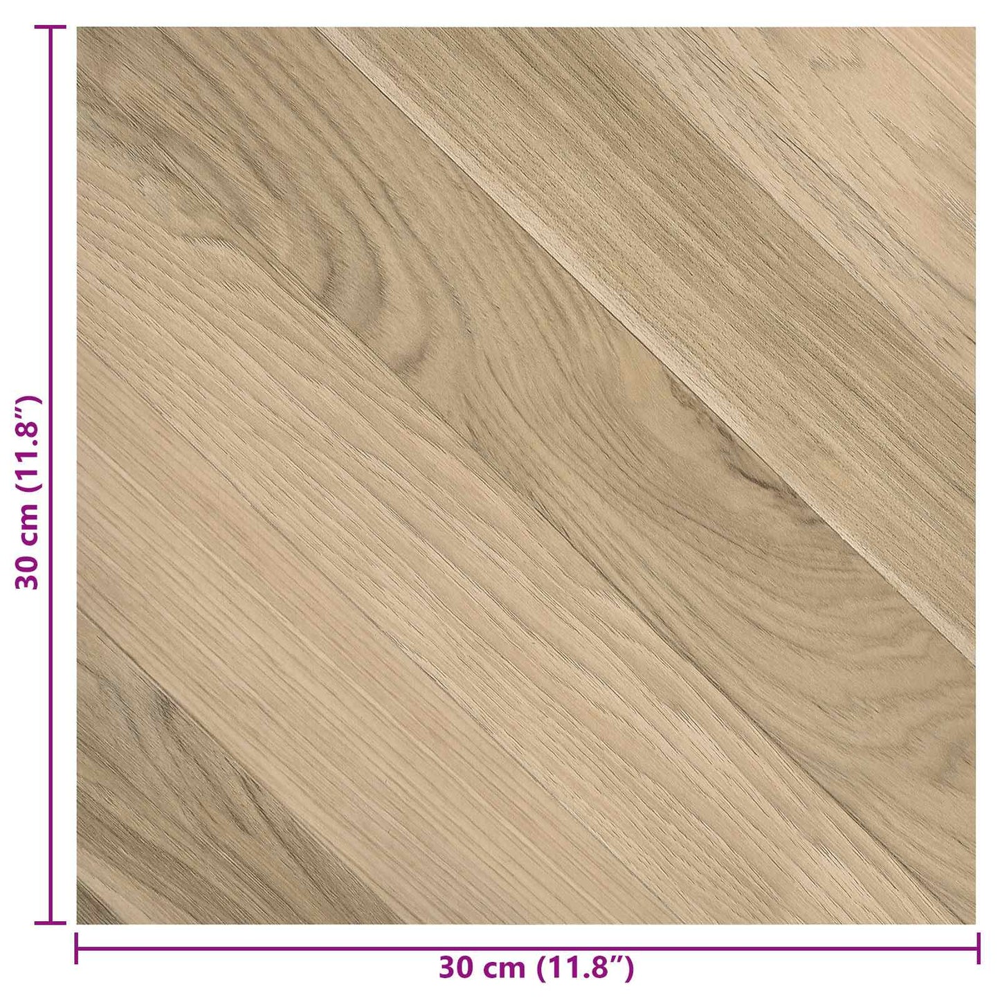 Selvheftende Gulvplanker 30,5 x 30,5 cm 20 pcs PVC Brun Stripet
