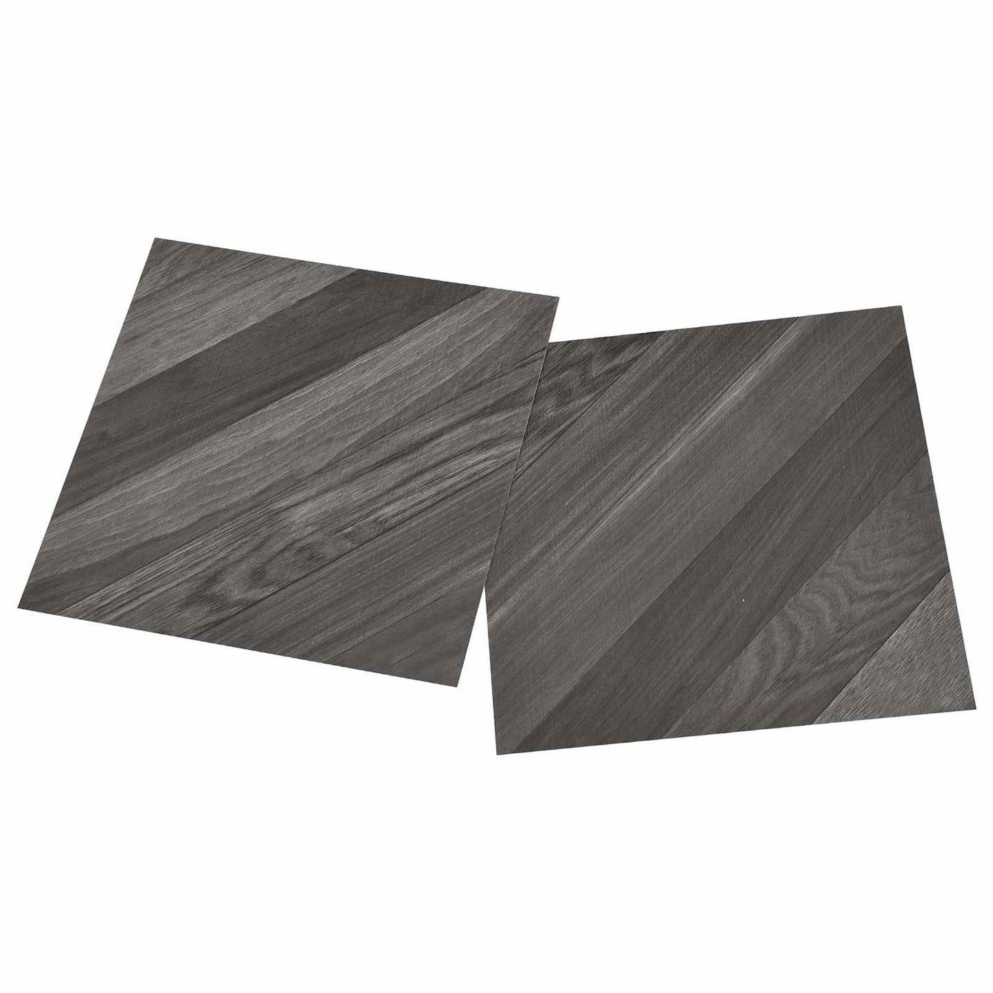 Selvheftende Gulvplanker 30,5 x 30,5 cm 20 pcs PVC Stripet Grå