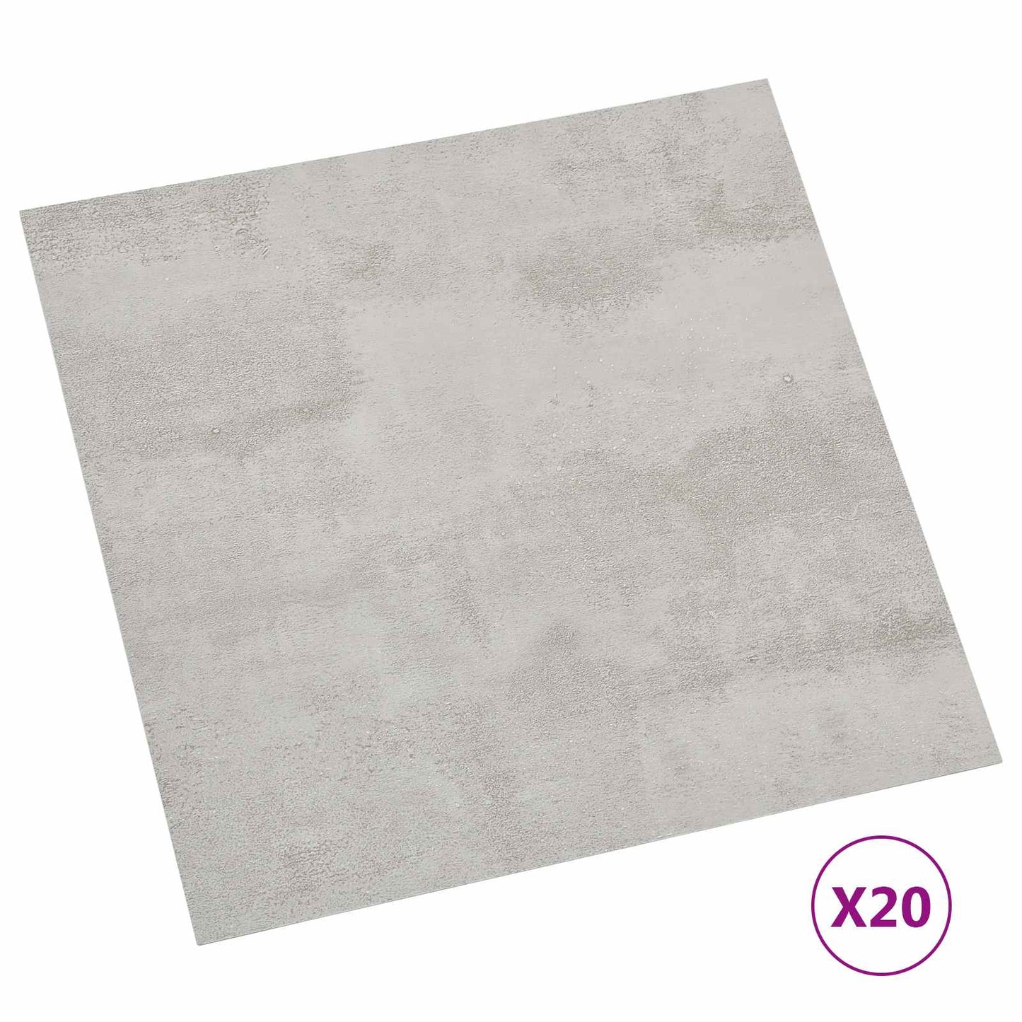 Selvheftende Gulvplanker 30,5 x 30,5 cm 20 pcs PVC Hvit og Grå