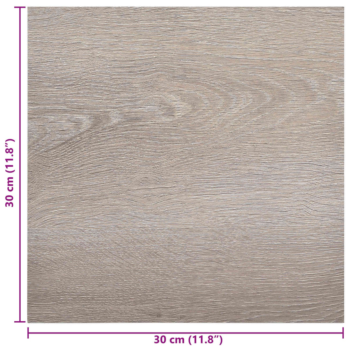 Selvheftende Gulvplanker 30,5 x 30,5 cm 20 pcs PVC Gråbrun