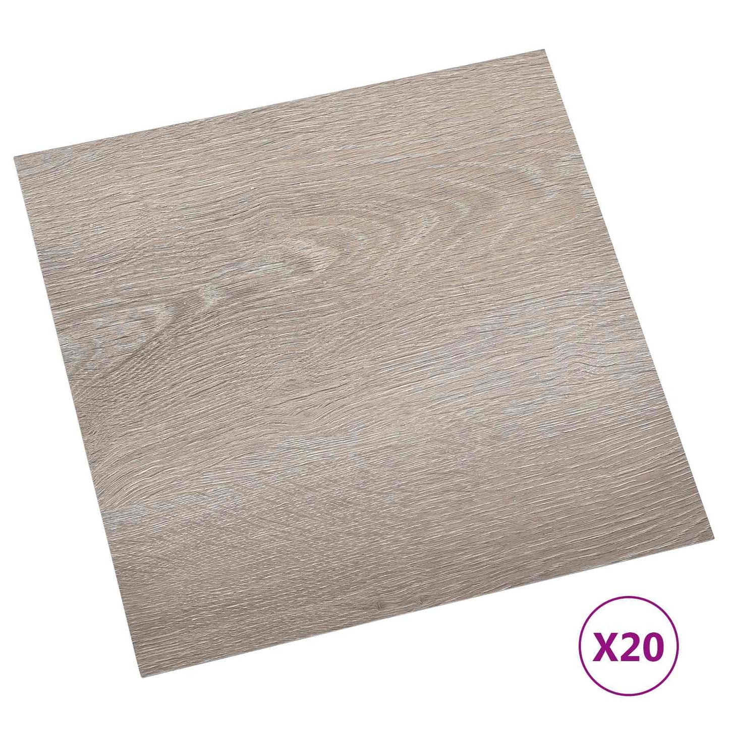 Selvheftende Gulvplanker 30,5 x 30,5 cm 20 pcs PVC Gråbrun