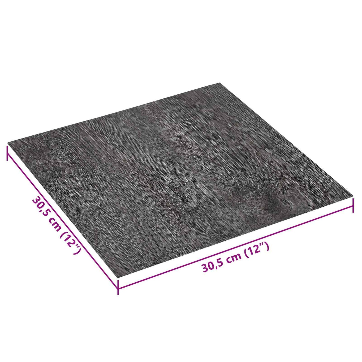 Selvheftende Gulvplanker 30,5 x 30,5 cm 20 pcs PVC