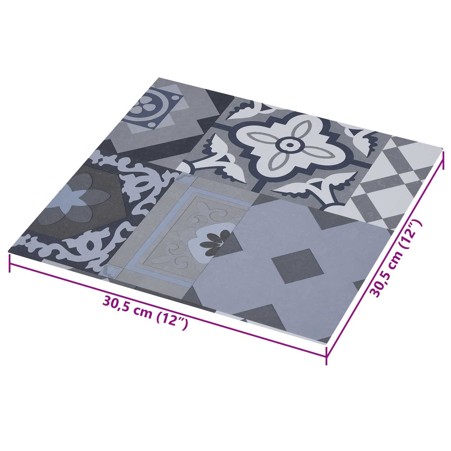 Selvheftende Gulvplanker 30,5 x 30,5 cm 20 pcs PVC