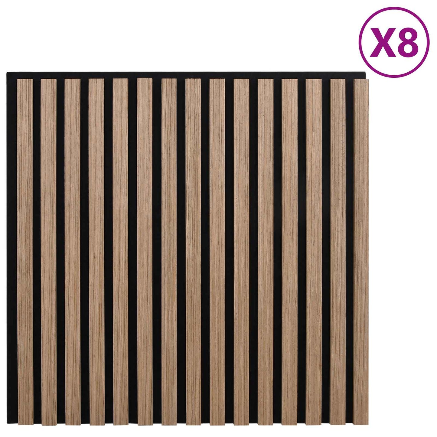 Veggpaneler 8 pcs Brun 60,5 x 60 cm