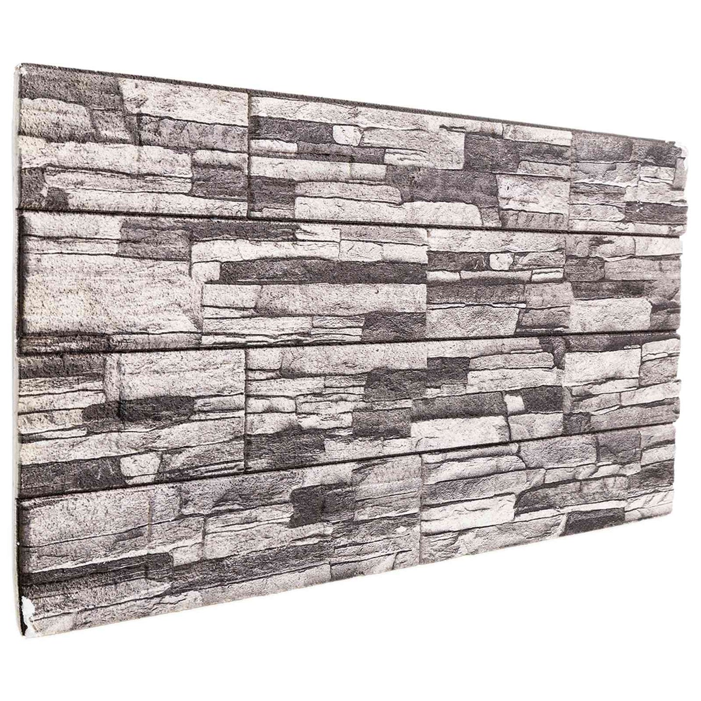 Veggpaneler 10 pcs Mørk Grå og Lys Grå 100 x 50 cm EPS Skum