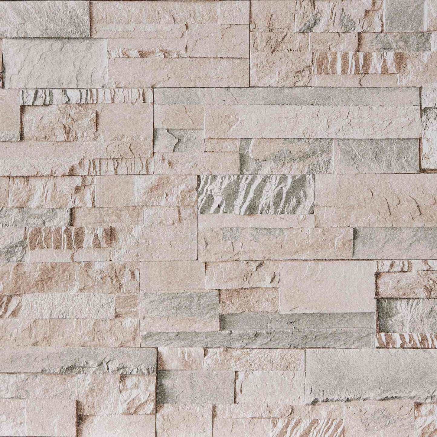 3D Stein Tapet Beige 10 x 0,53 m Non-Woven Stof