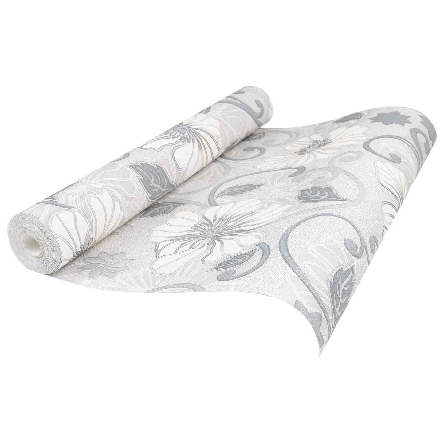 3D Solid Tapet Stripete Blomst 10 x 0,53 m Non-Woven Stof
