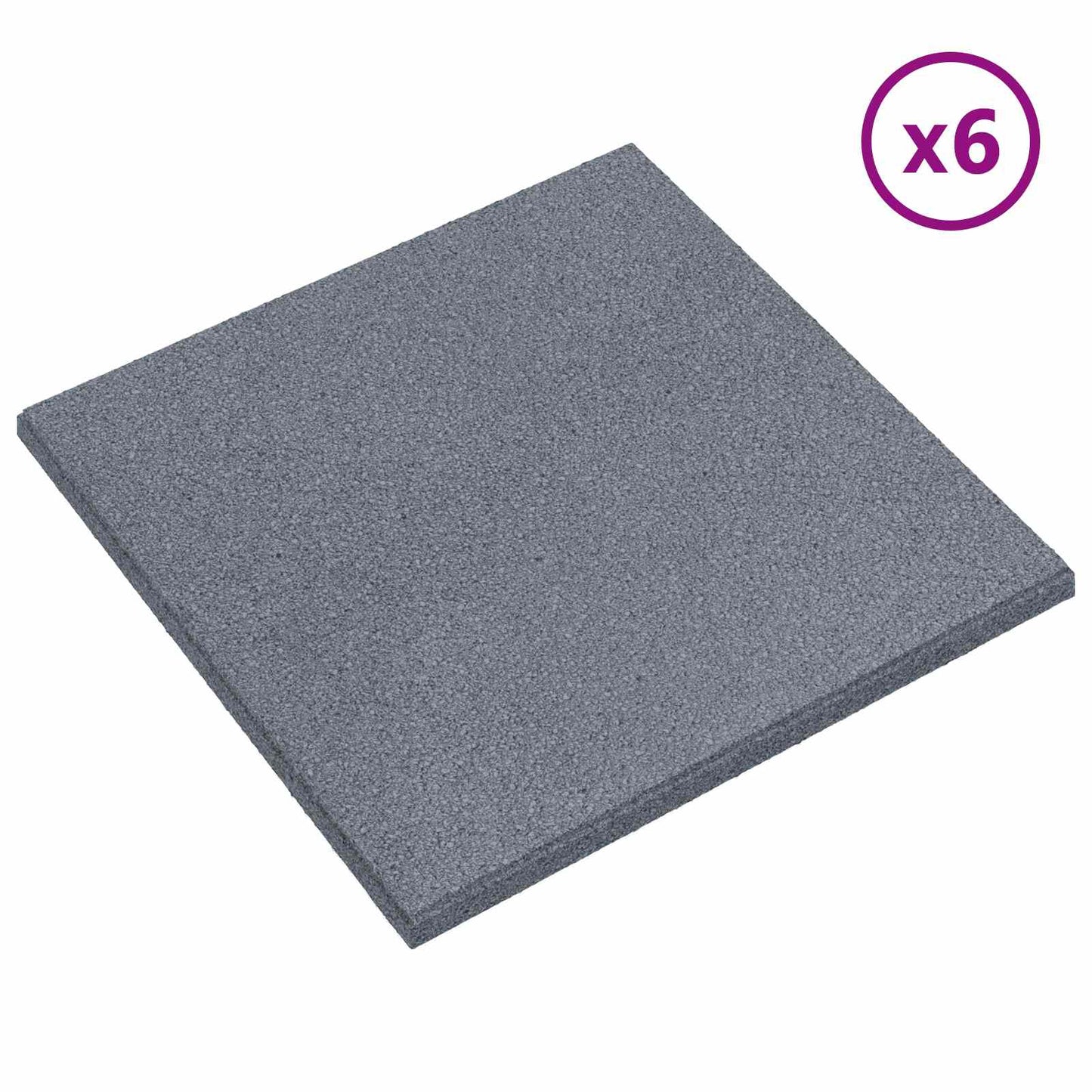 Fallbeskyttelsesfliser 6 pcs Grå 50 x 50 cm Gummi