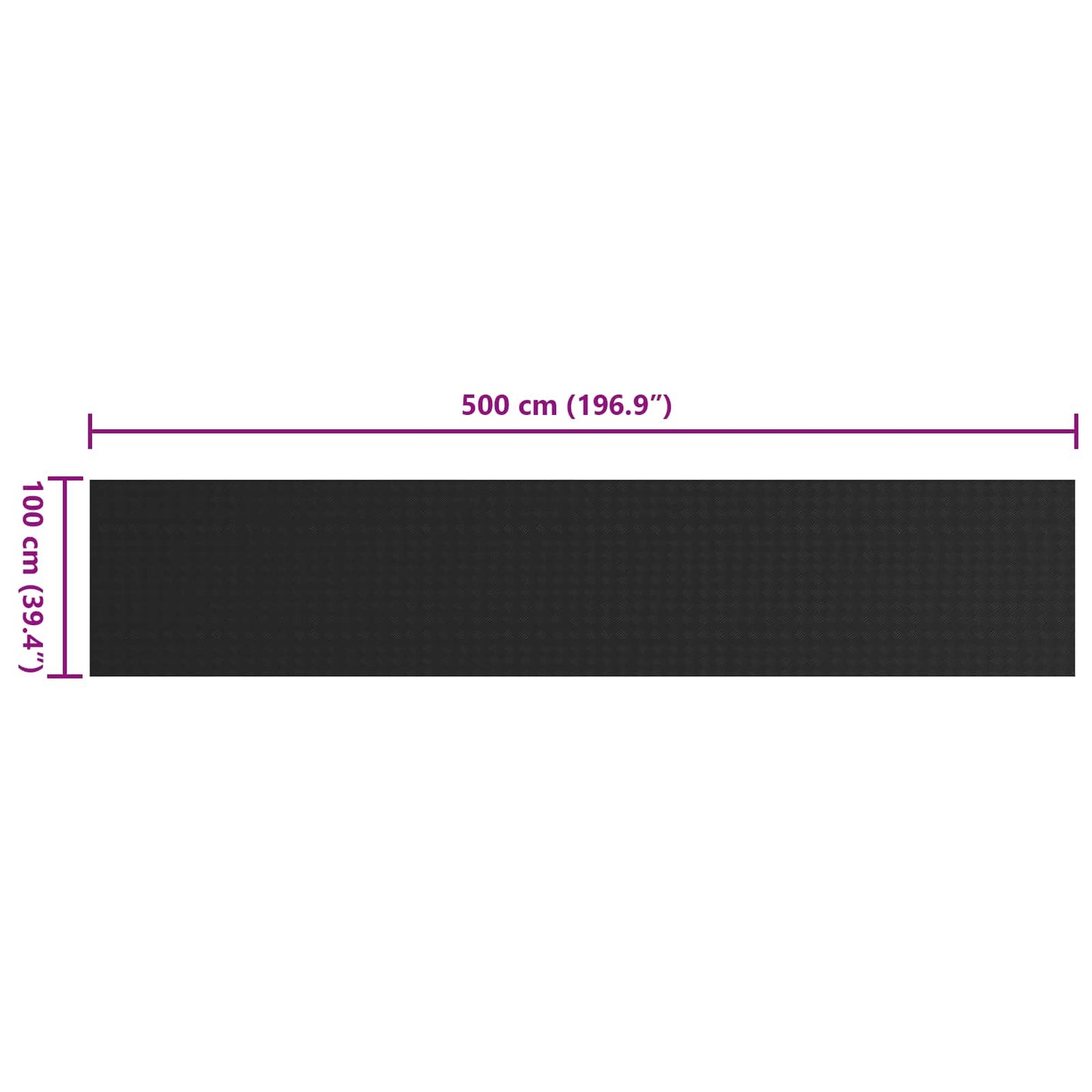 Gulv Matte Svart 1 x 5 m Gummi