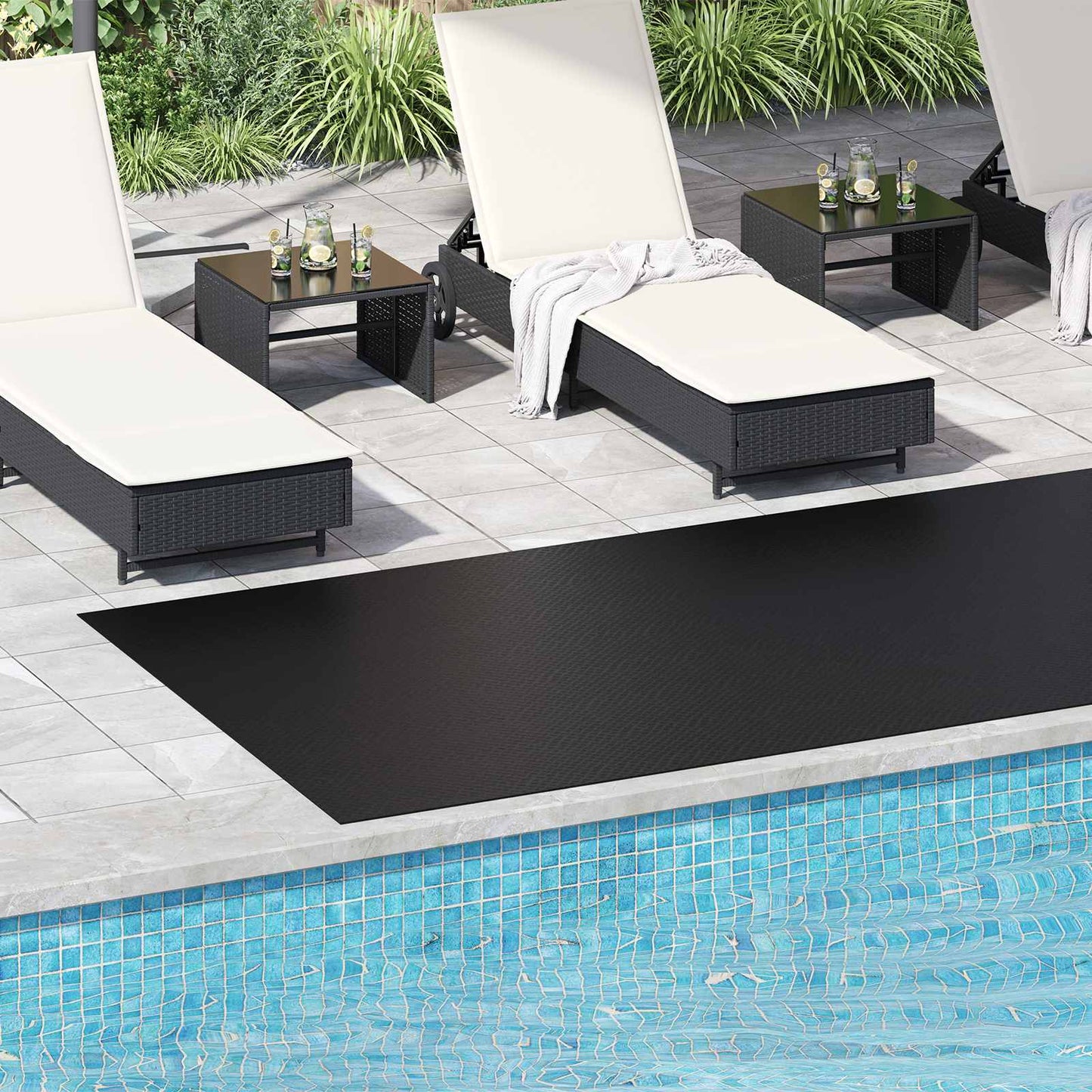 Gulv Matte Svart 1,5 x 4 m Gummi