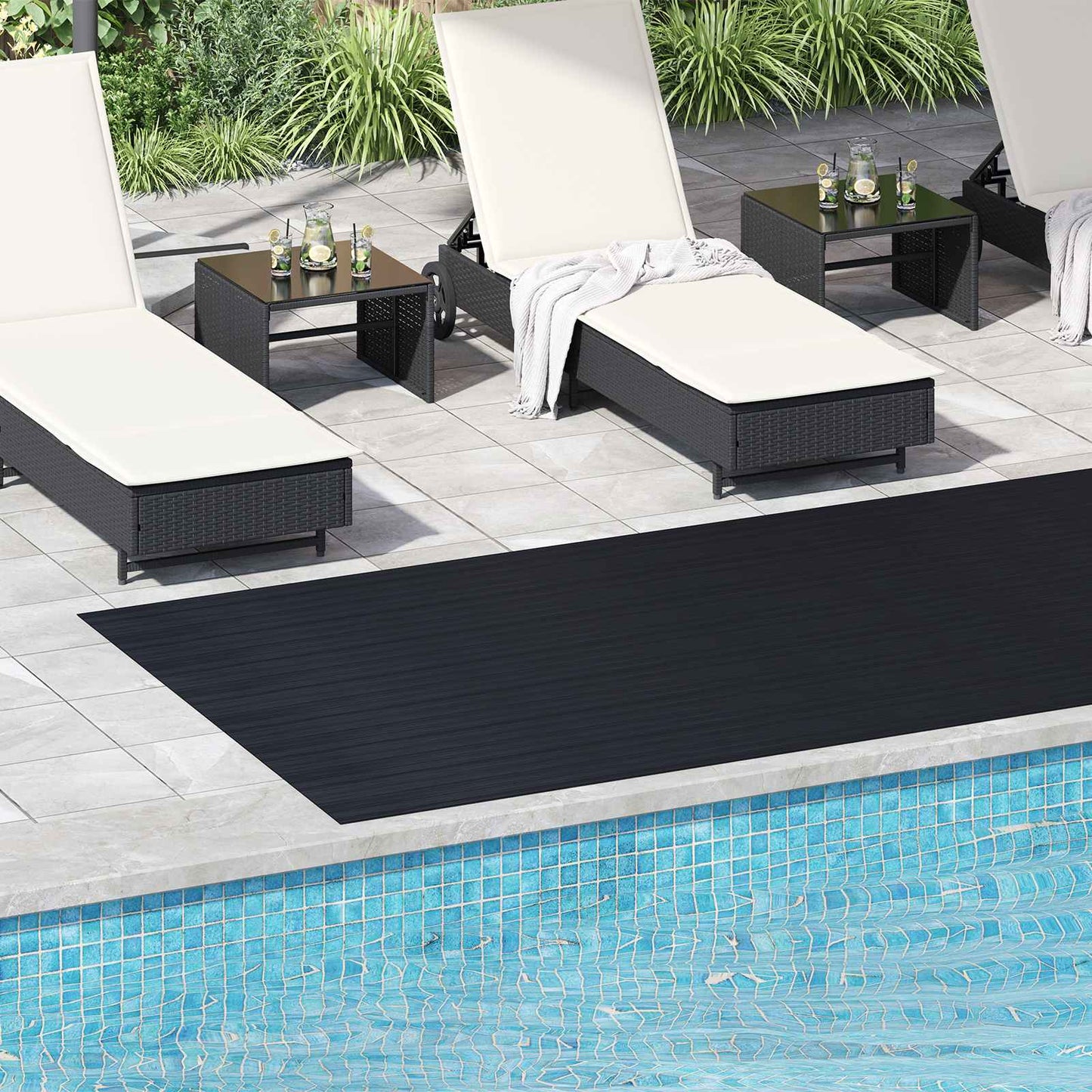 Gulv Matte Svart 1,5 x 4 m Gummi