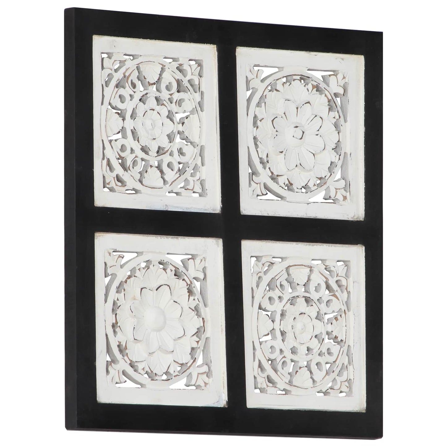 Kunst Dekor Svart og Hvit 40 x 40 x 1,5 cm Konstruert tre