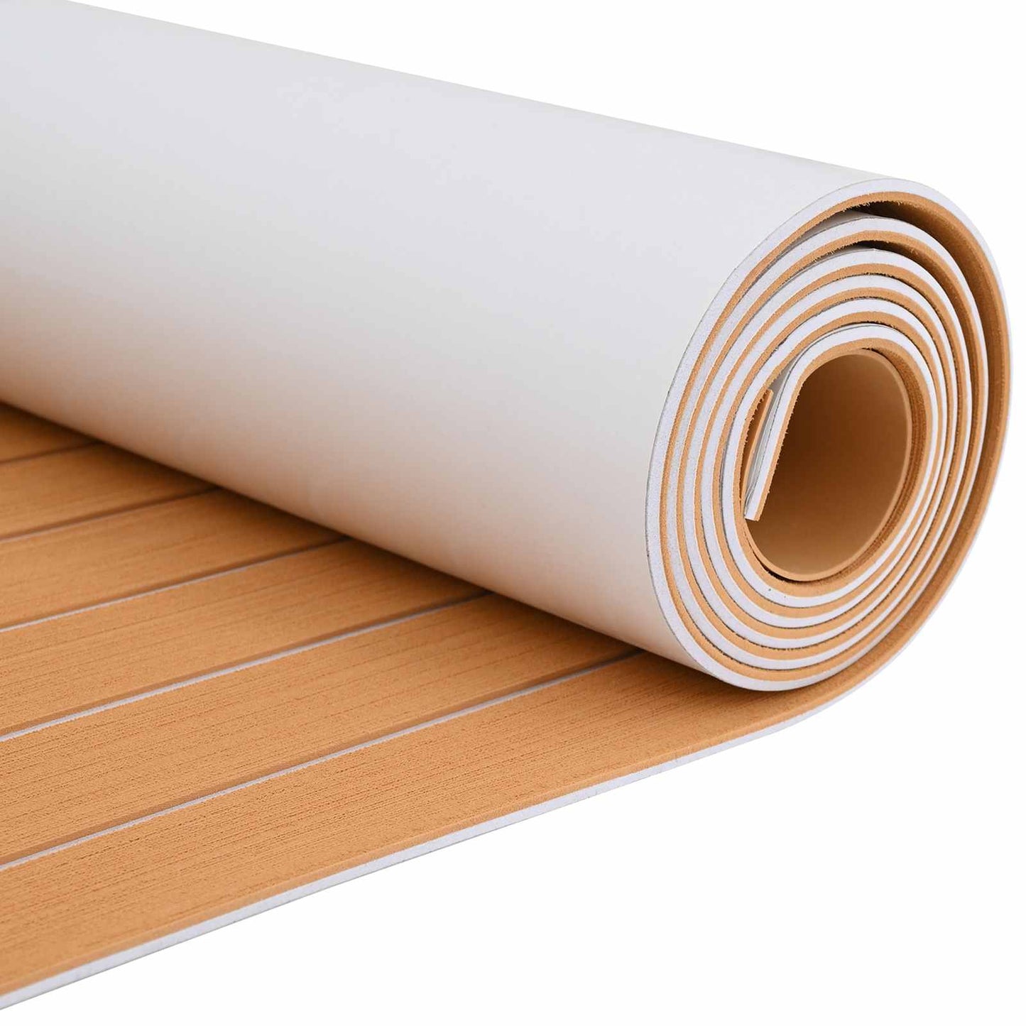 Båtmatt Stripete Brun og hvit 240 x 60 cm EVA