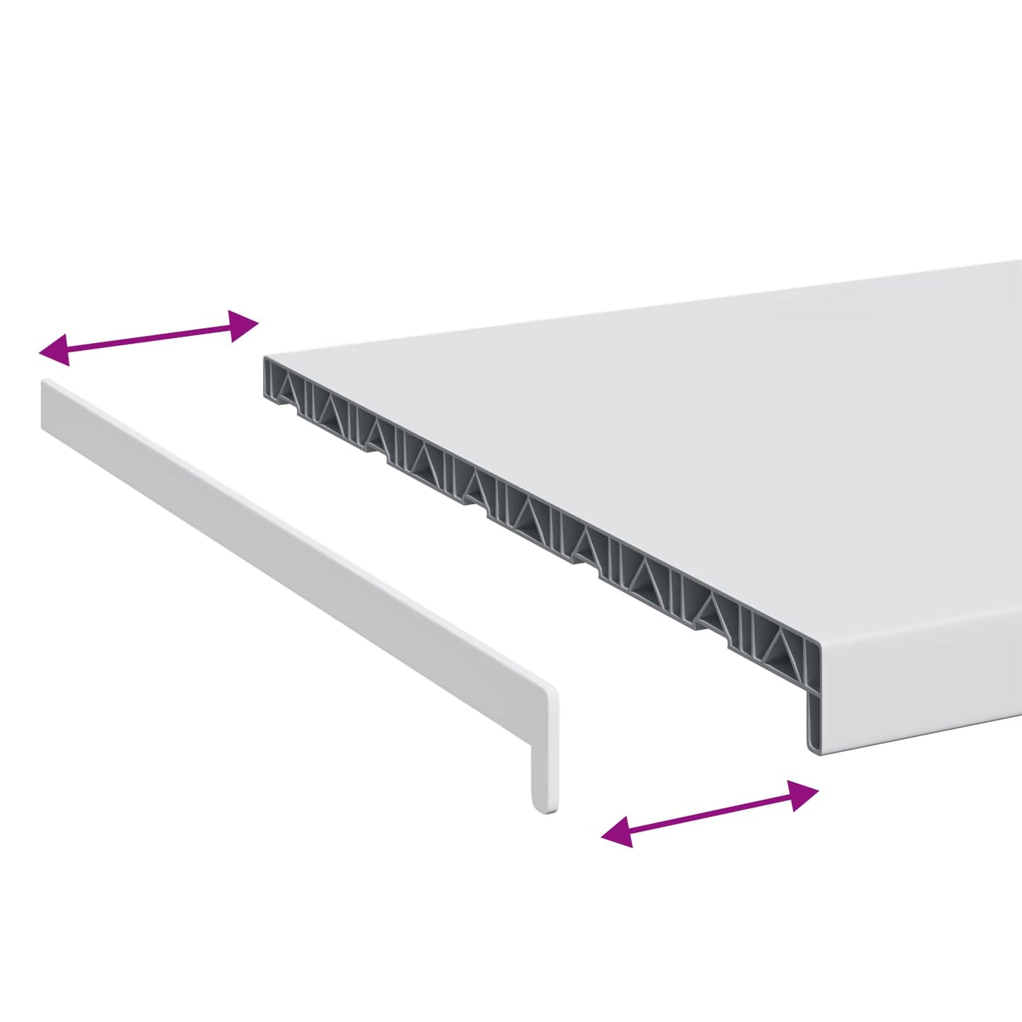 Vinduskarmer Hvit 60 x 50 x 4,5 cm PVC