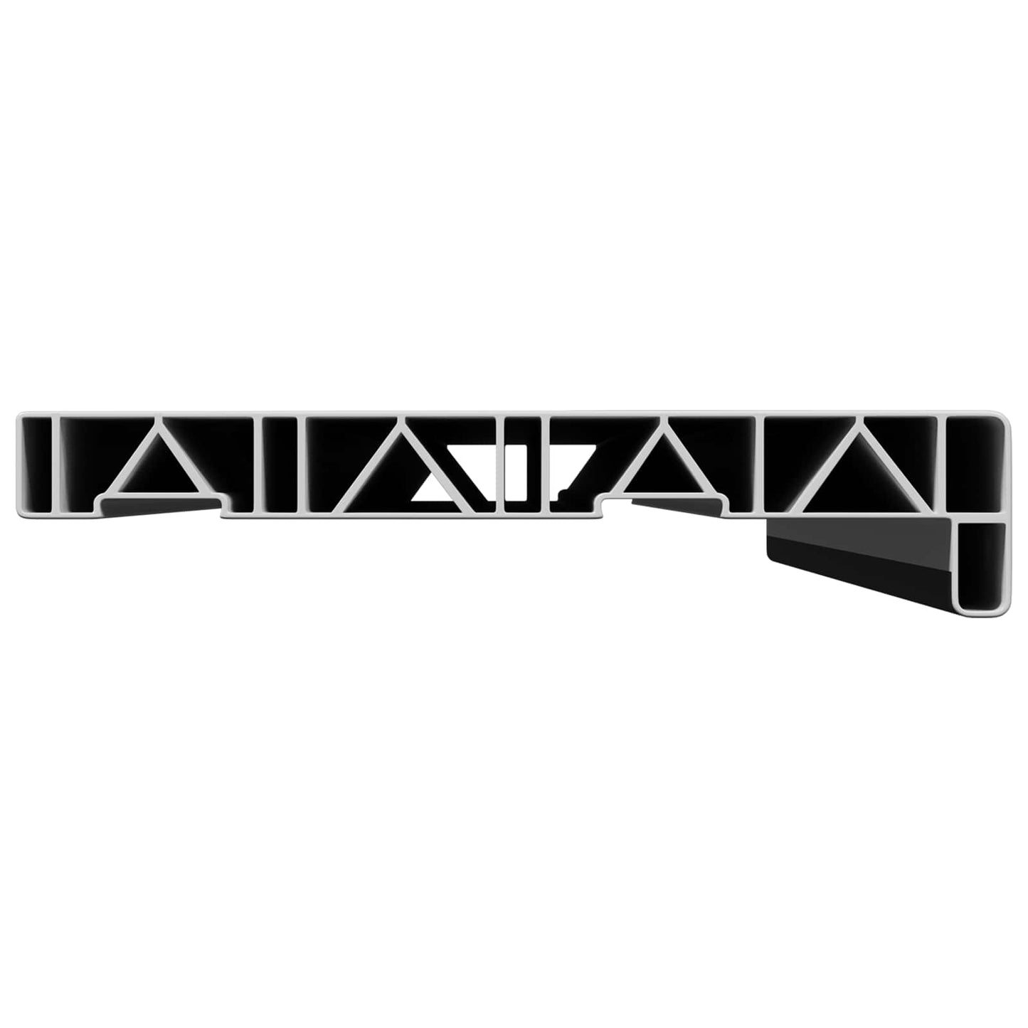 Vinduskarmer Svart med trestruktur 60 x 25 x 4,5 cm PVC