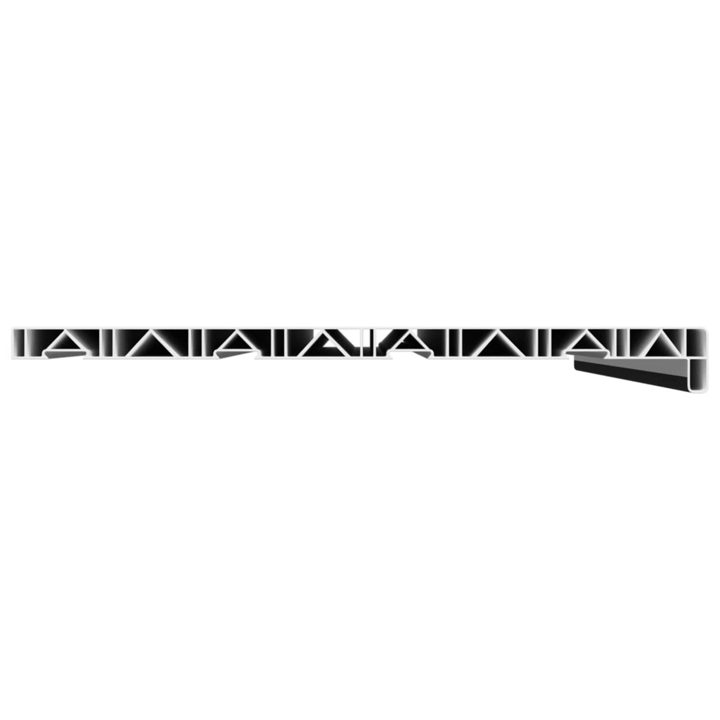 Vinduskarmer Svart med trestruktur 60 x 40 x 4,5 cm PVC