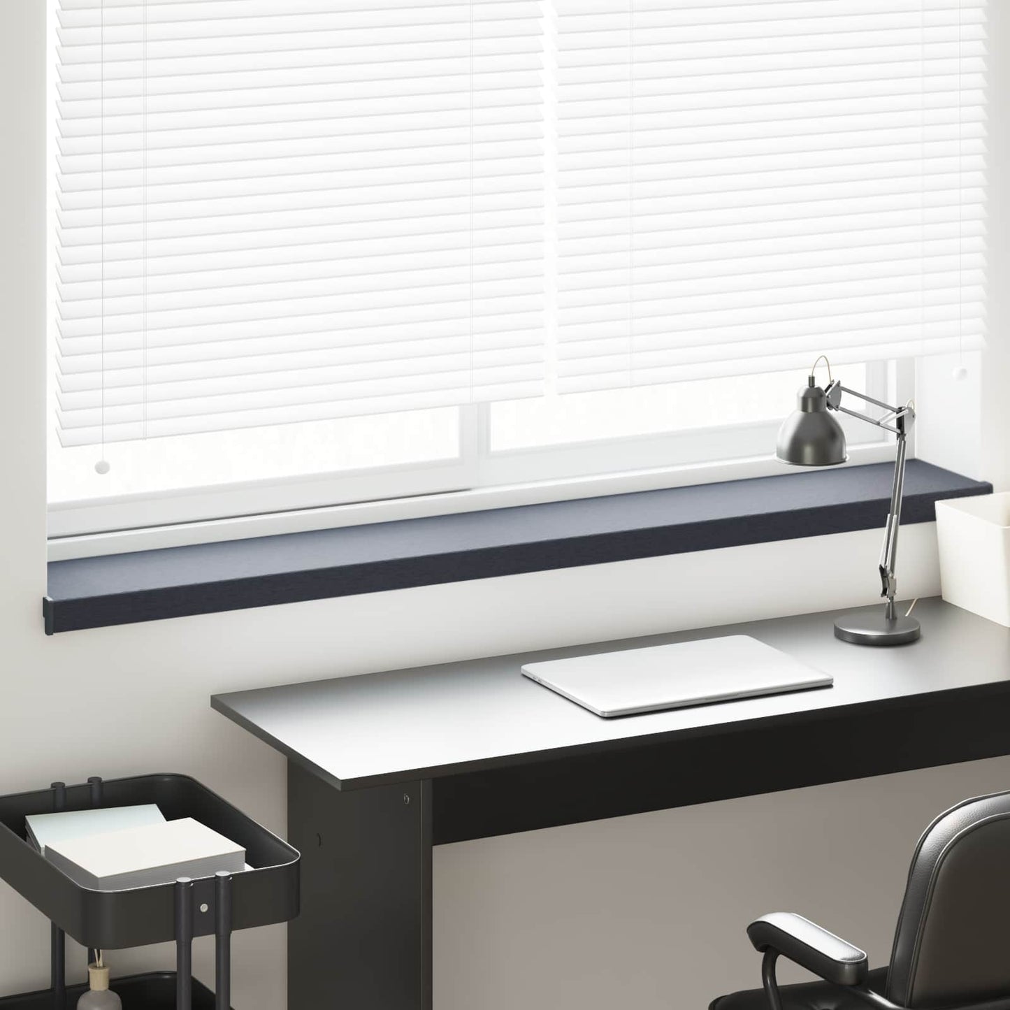 Vinduskarmer Anthracitt med trestruktur 120 x 20 x 4,5 cm PVC