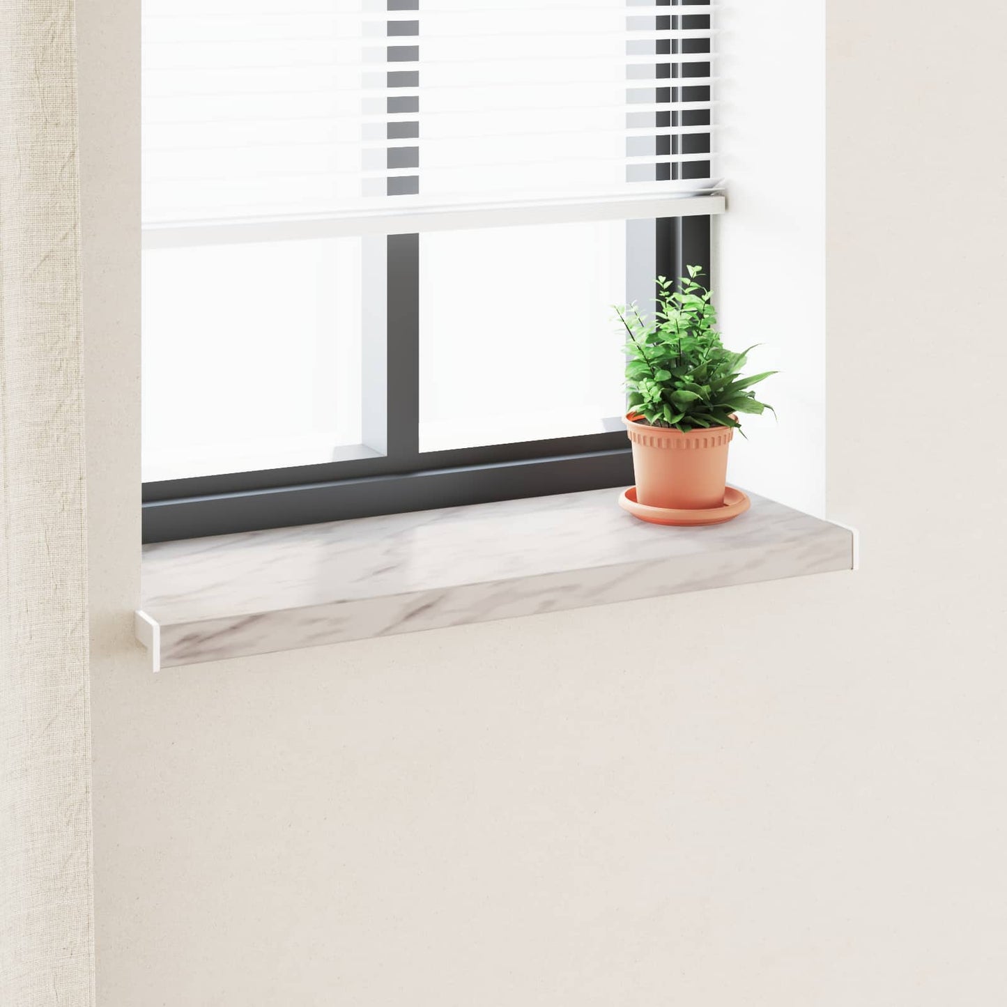 Vinduskarmer Marmortekstur 60 x 35 x 4,5 cm PVC