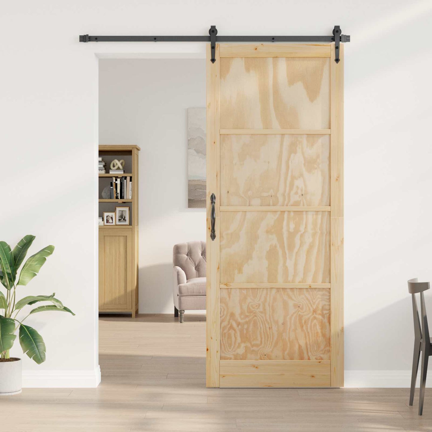 Innvendig Dør Naturlig 83 x 232 cm Kryssfinér
